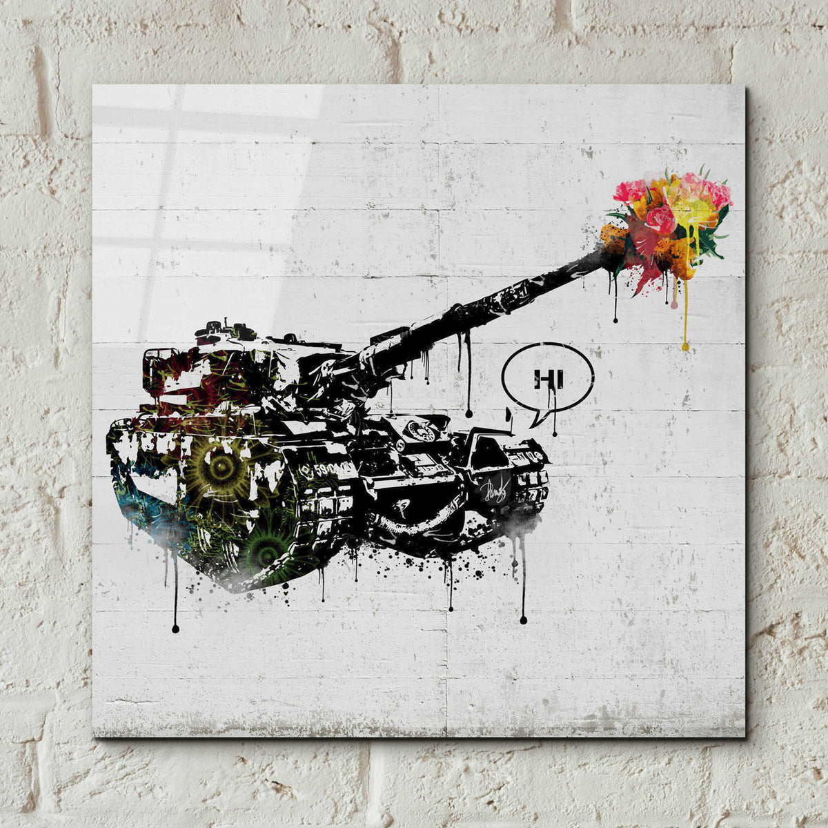 Epic Art 'Panzer Party' by Danksy, Acrylic Glass Wall Art,12x12