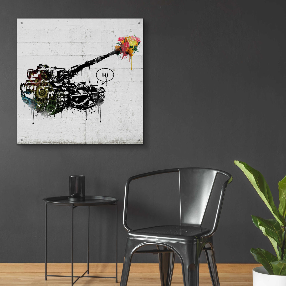 Epic Art 'Panzer Party' by Danksy, Acrylic Glass Wall Art,36x36