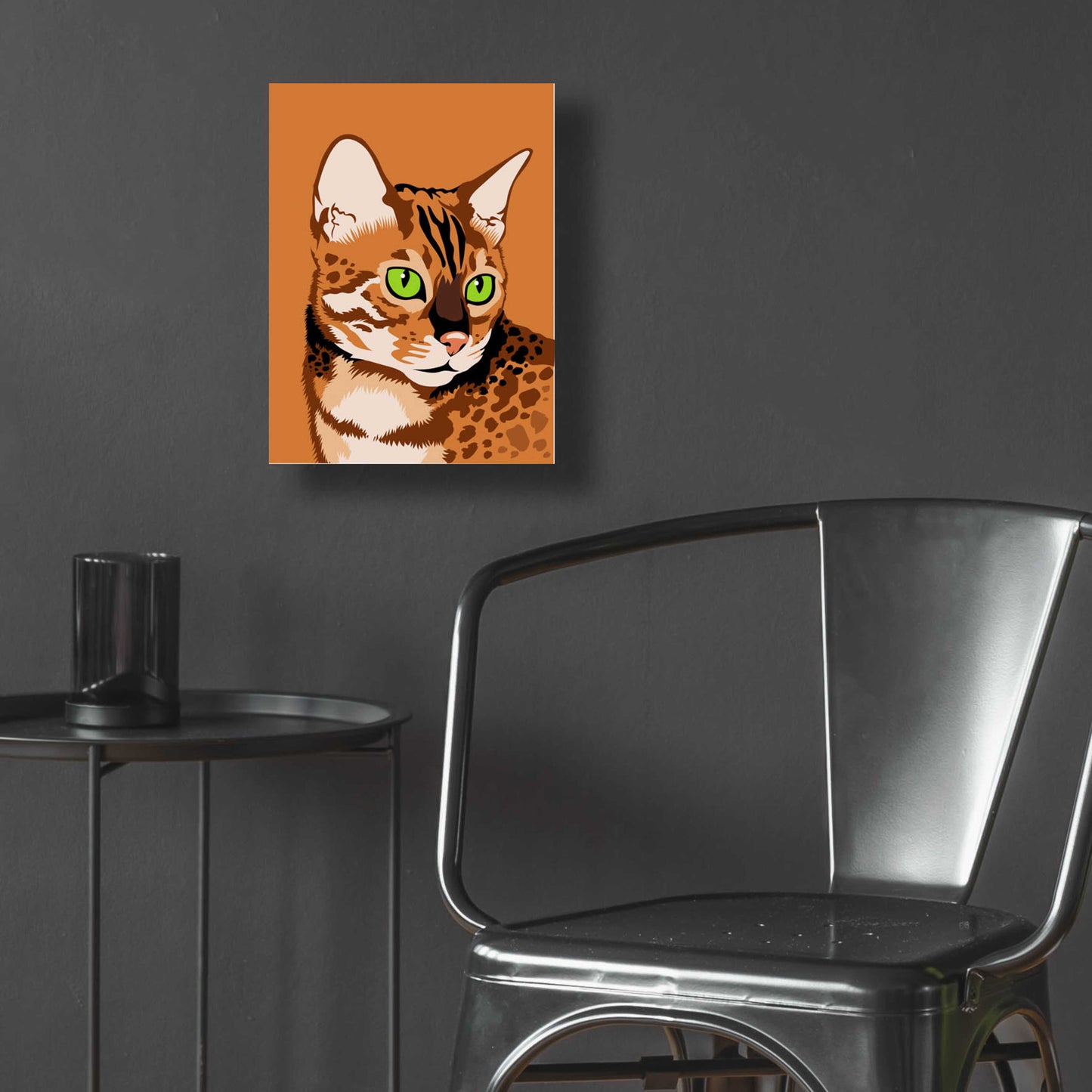 Epic Art 'Bengal Cat' by Debbie Gray, Acrylic Glass Wall Art,12x16