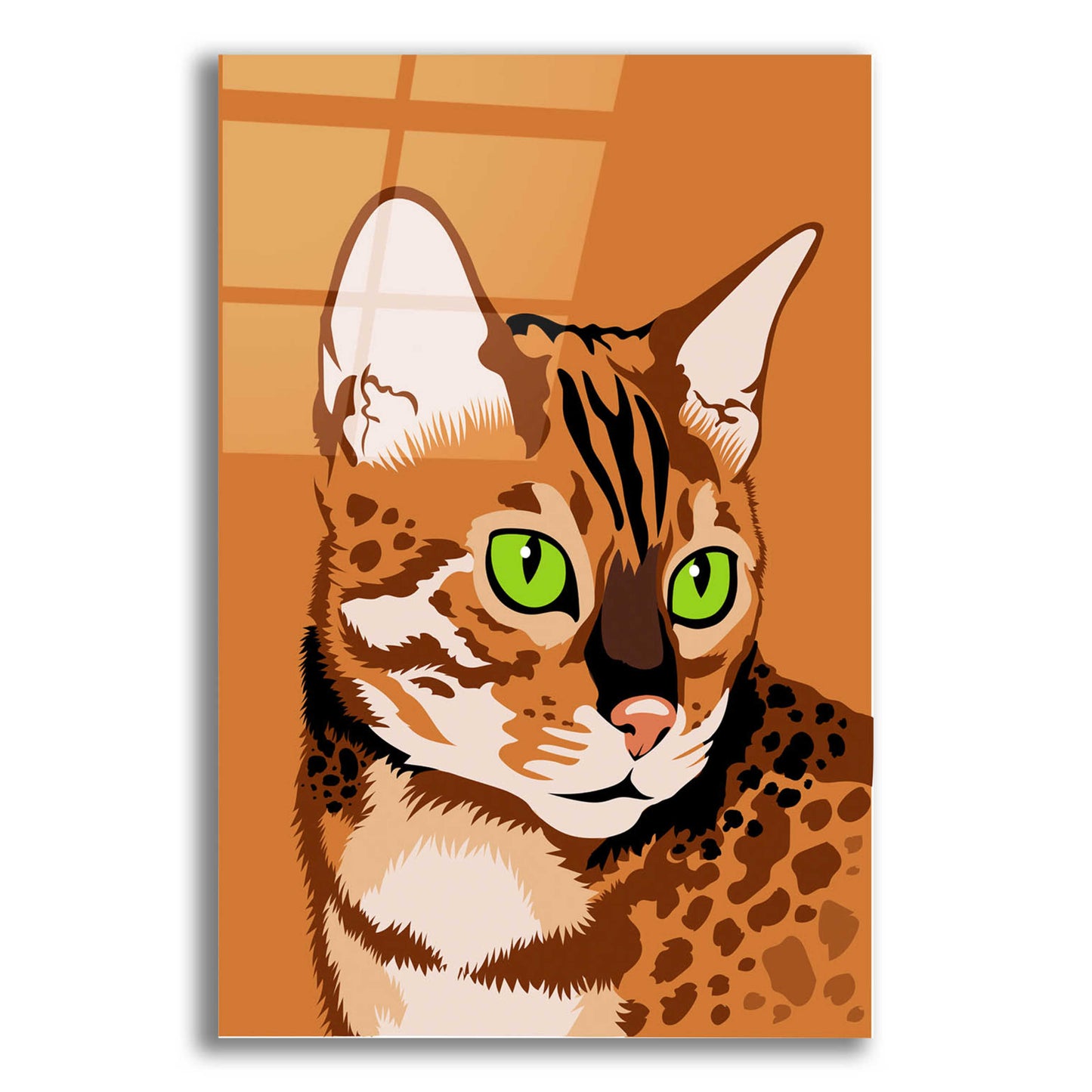 Epic Art 'Bengal Cat' by Debbie Gray, Acrylic Glass Wall Art