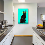 Epic Art 'Black Cat Mint' by Debbie Gray, Acrylic Glass Wall Art,24x36