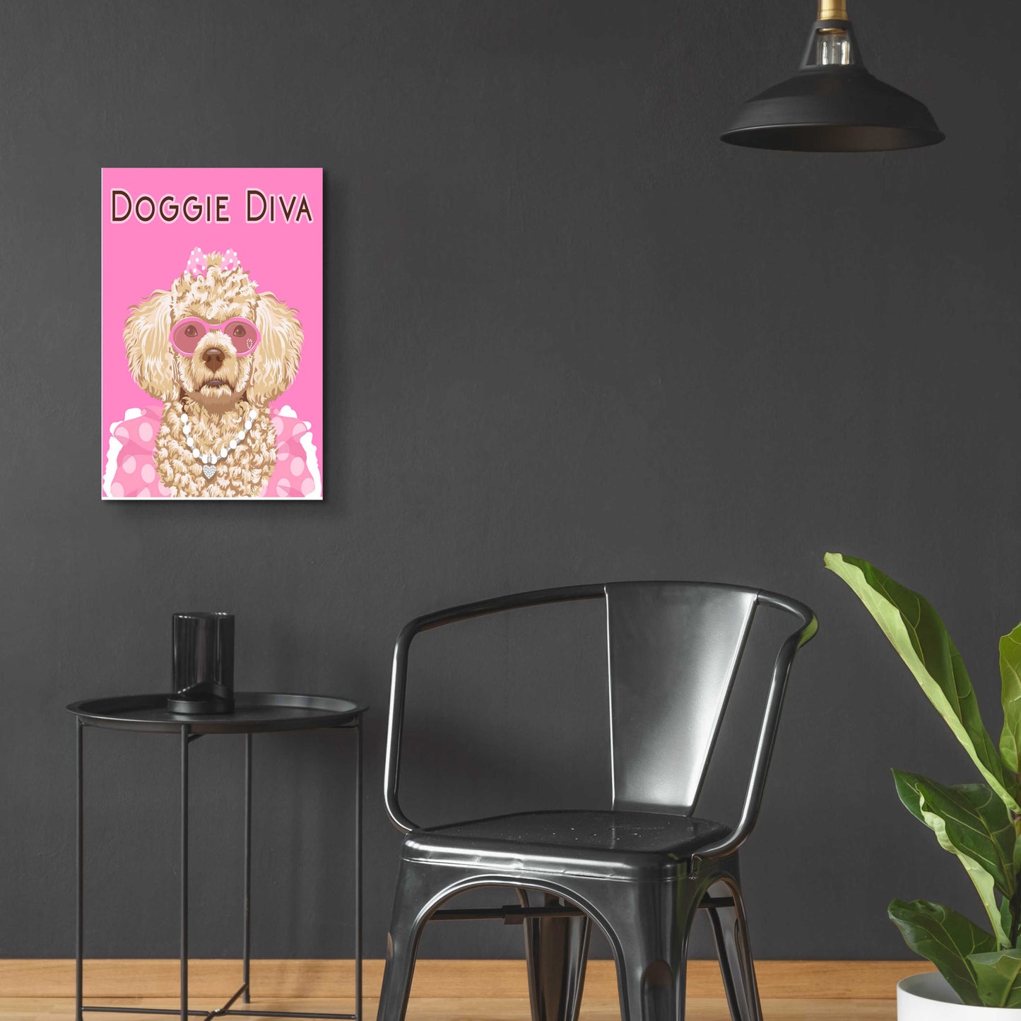 Epic Art 'Doggie Diva' by Debbie Gray, Acrylic Glass Wall Art,16x24