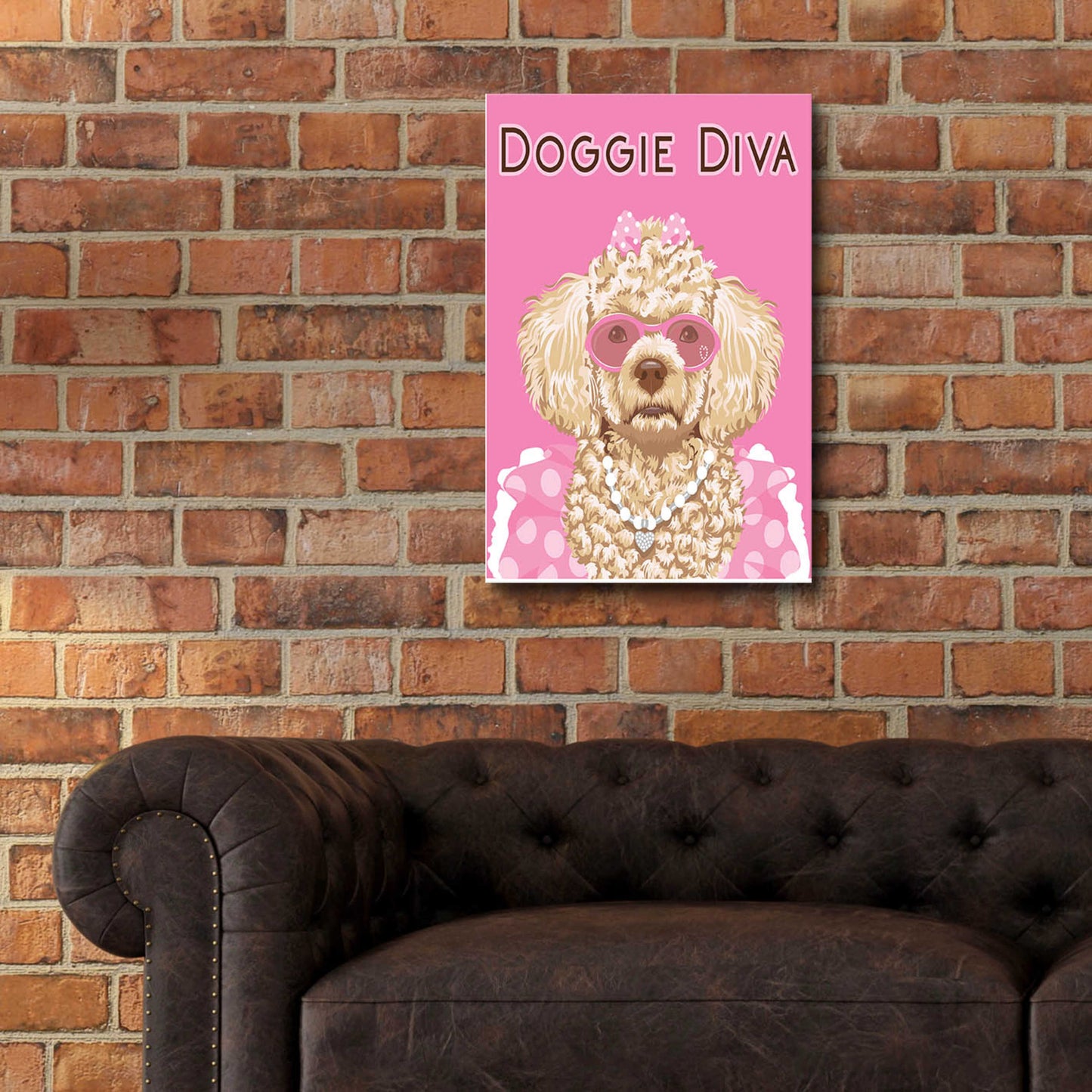 Epic Art 'Doggie Diva' by Debbie Gray, Acrylic Glass Wall Art,16x24