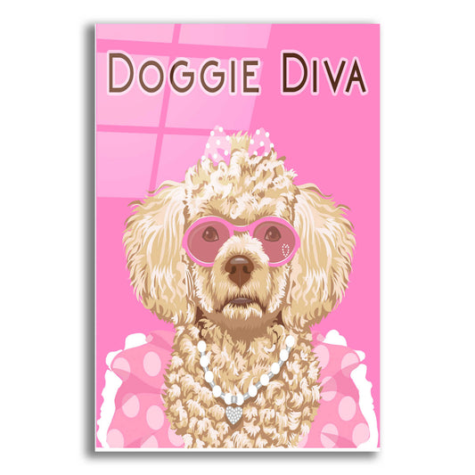 Epic Art 'Doggie Diva' by Debbie Gray, Acrylic Glass Wall Art