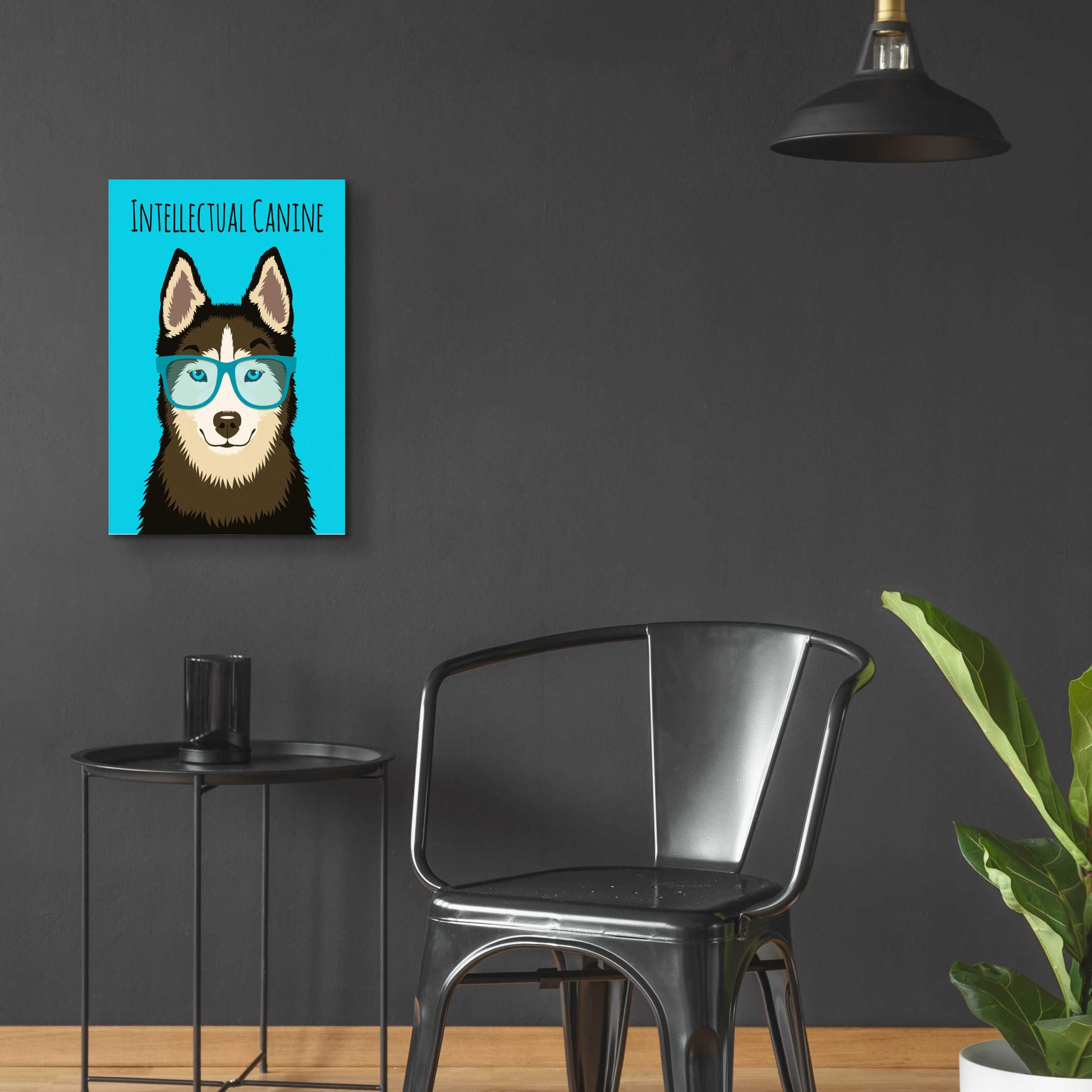 Epic Art 'Intellectual Canine' by Debbie Gray, Acrylic Glass Wall Art,16x24