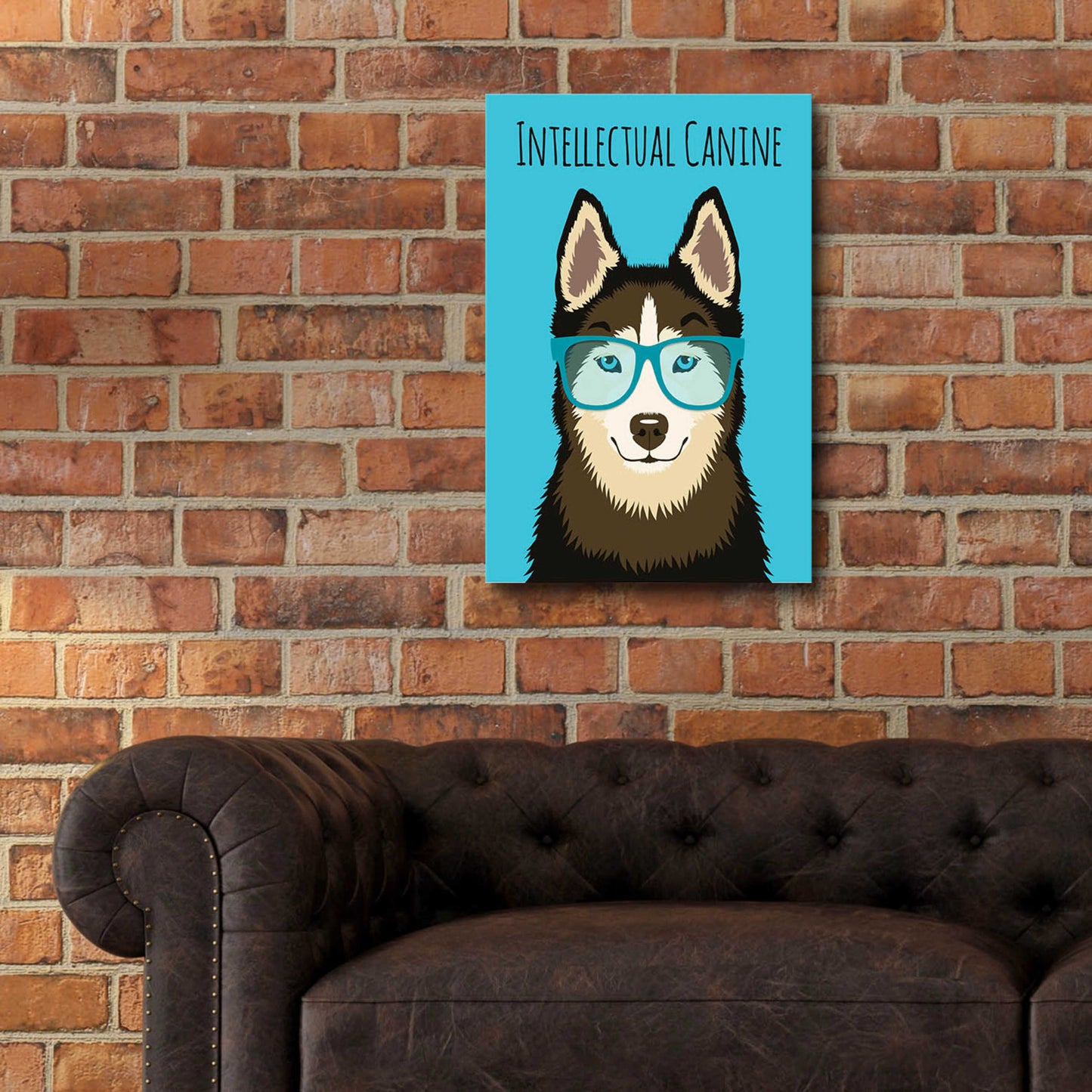 Epic Art 'Intellectual Canine' by Debbie Gray, Acrylic Glass Wall Art,16x24