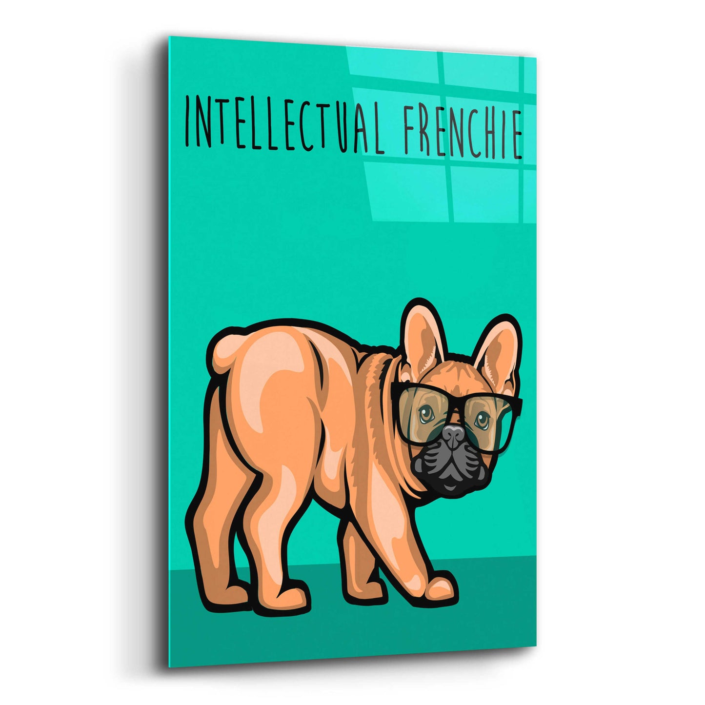 Epic Art 'Intellectual Frenchie' by Debbie Gray, Acrylic Glass Wall Art,12x16