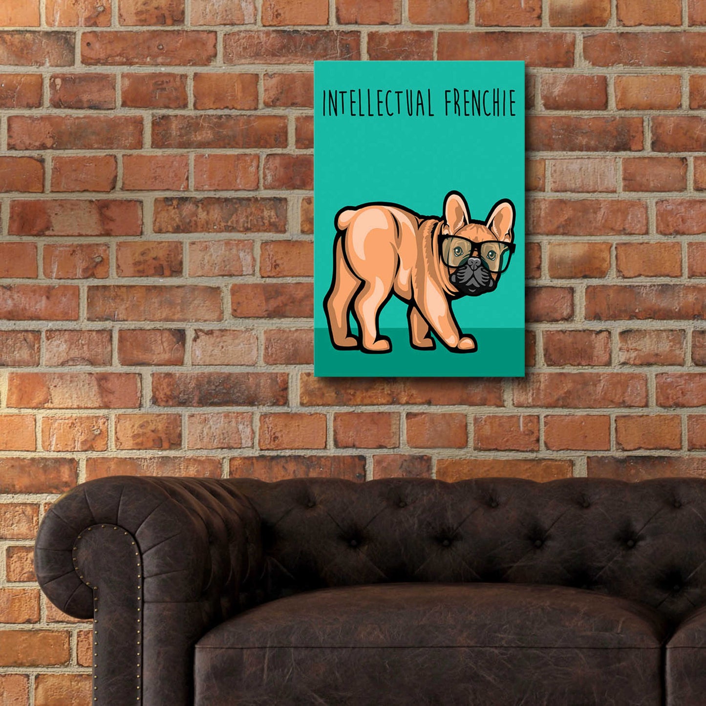 Epic Art 'Intellectual Frenchie' by Debbie Gray, Acrylic Glass Wall Art,16x24