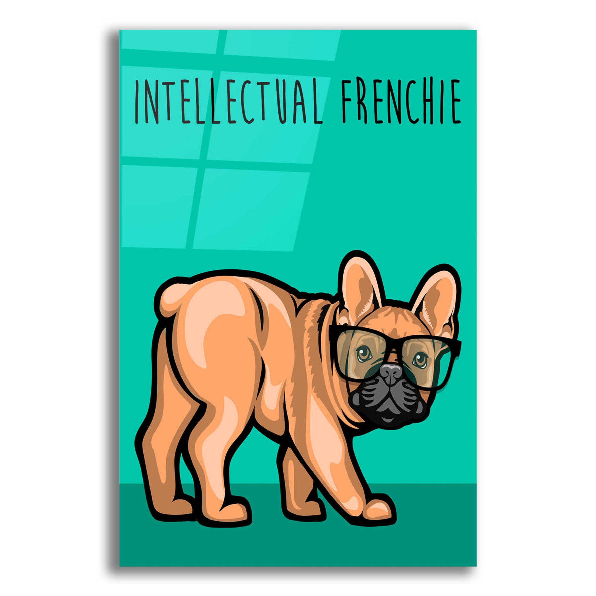 Epic Art 'Intellectual Frenchie' by Debbie Gray, Acrylic Glass Wall Art