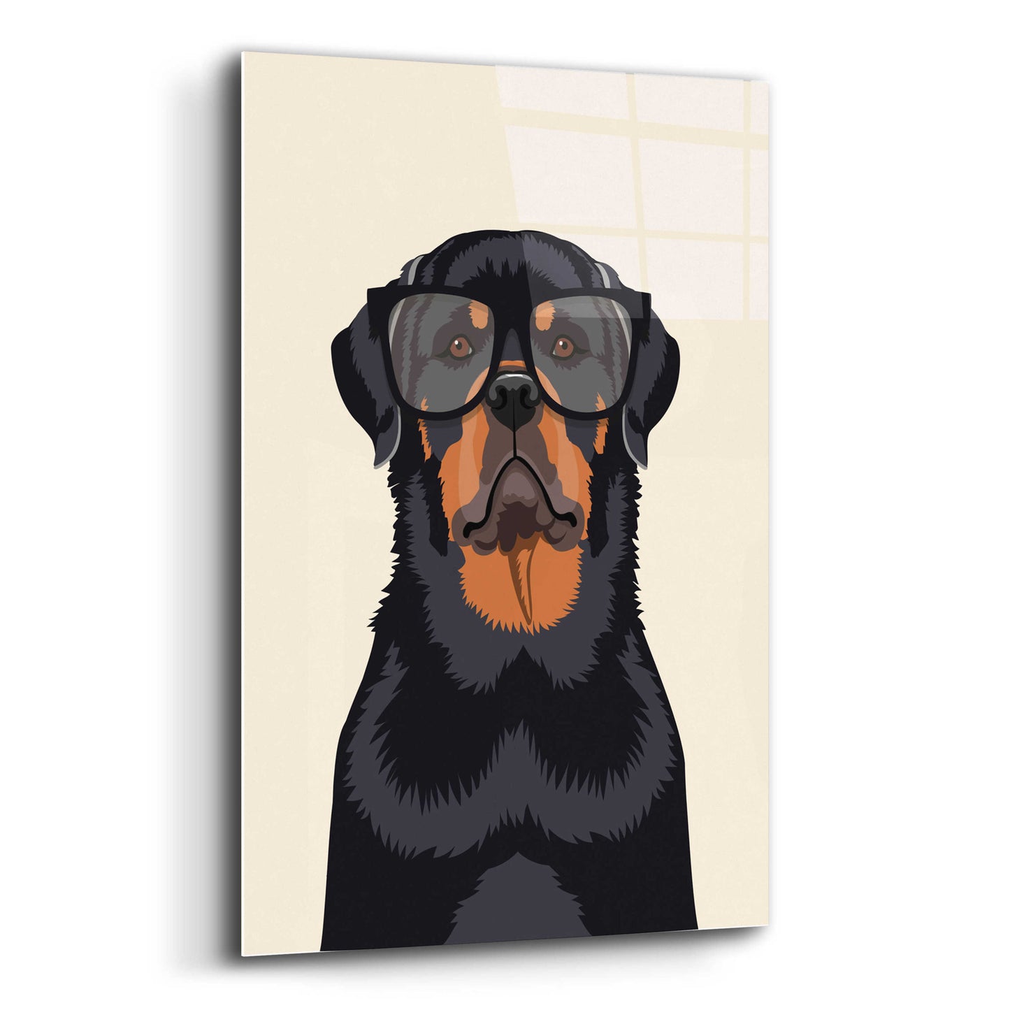 Epic Art 'Rottie Tan' by Debbie Gray, Acrylic Glass Wall Art,12x16