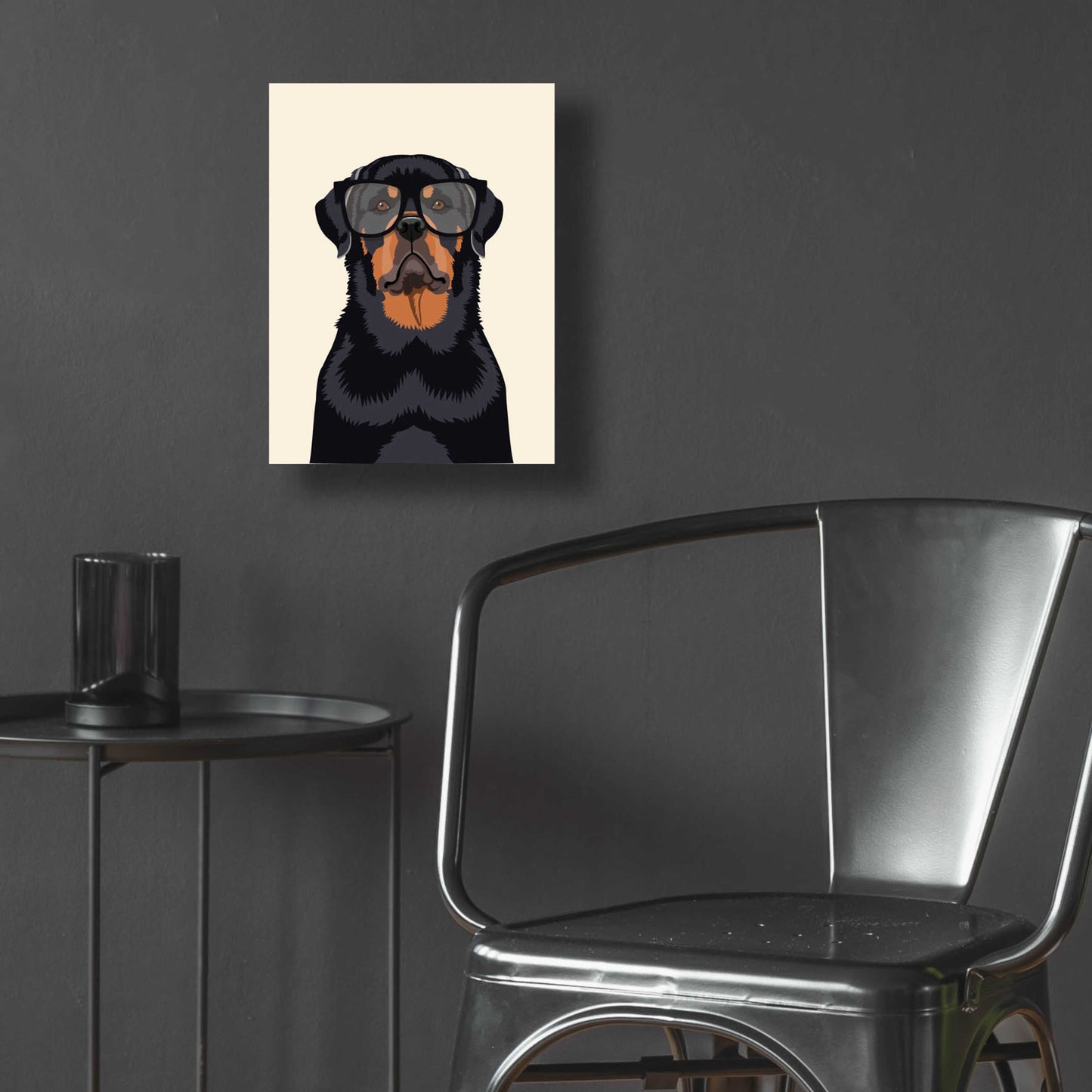 Epic Art 'Rottie Tan' by Debbie Gray, Acrylic Glass Wall Art,12x16