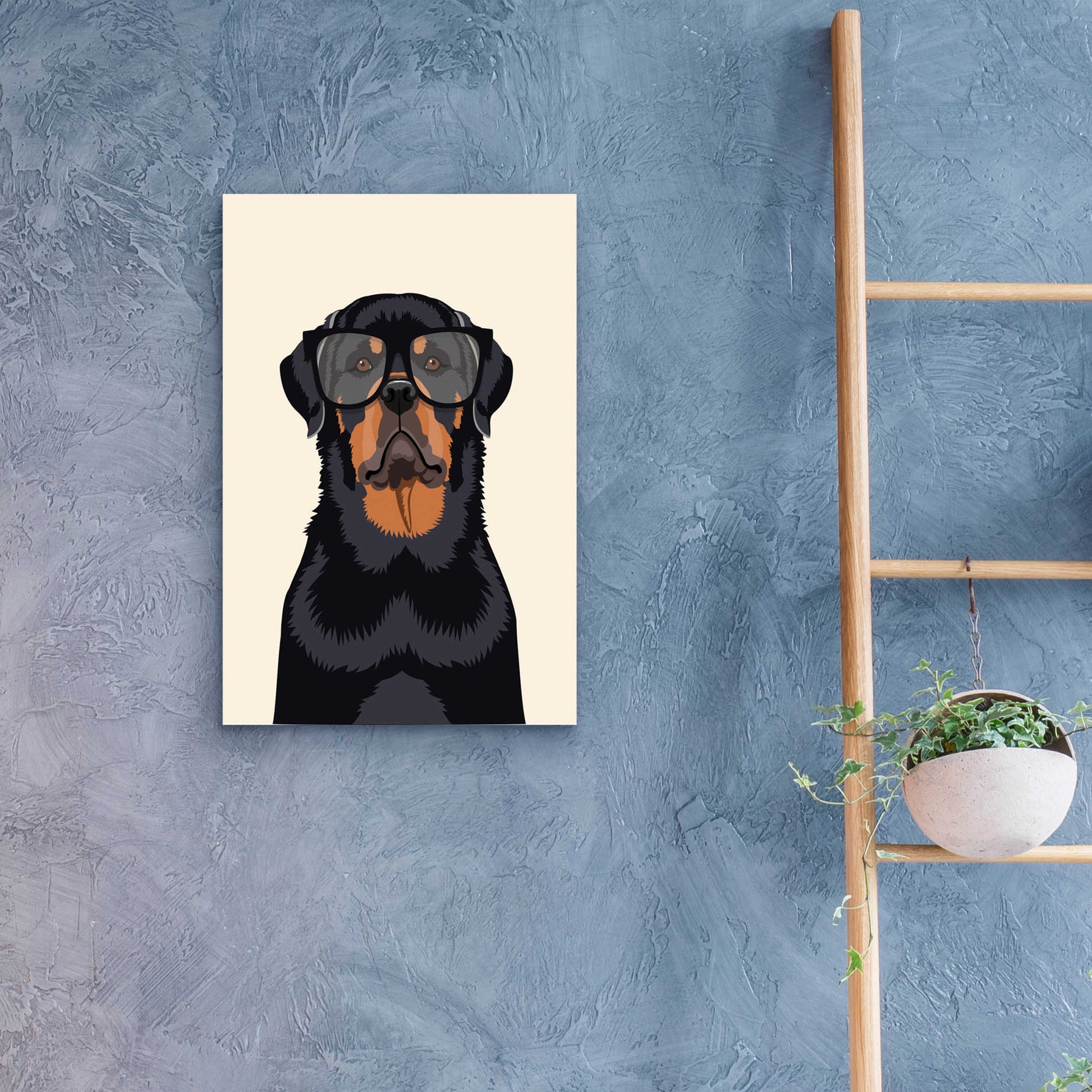 Epic Art 'Rottie Tan' by Debbie Gray, Acrylic Glass Wall Art,16x24