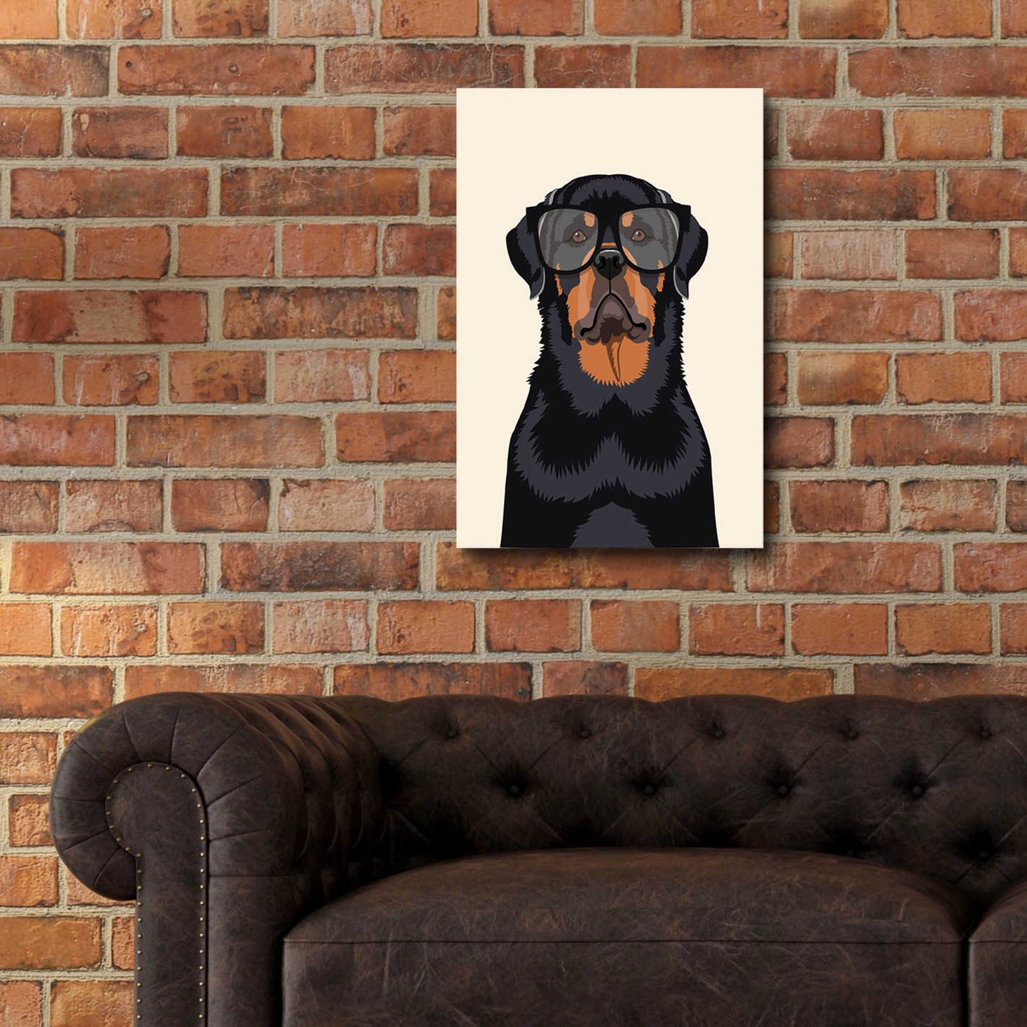 Epic Art 'Rottie Tan' by Debbie Gray, Acrylic Glass Wall Art,16x24