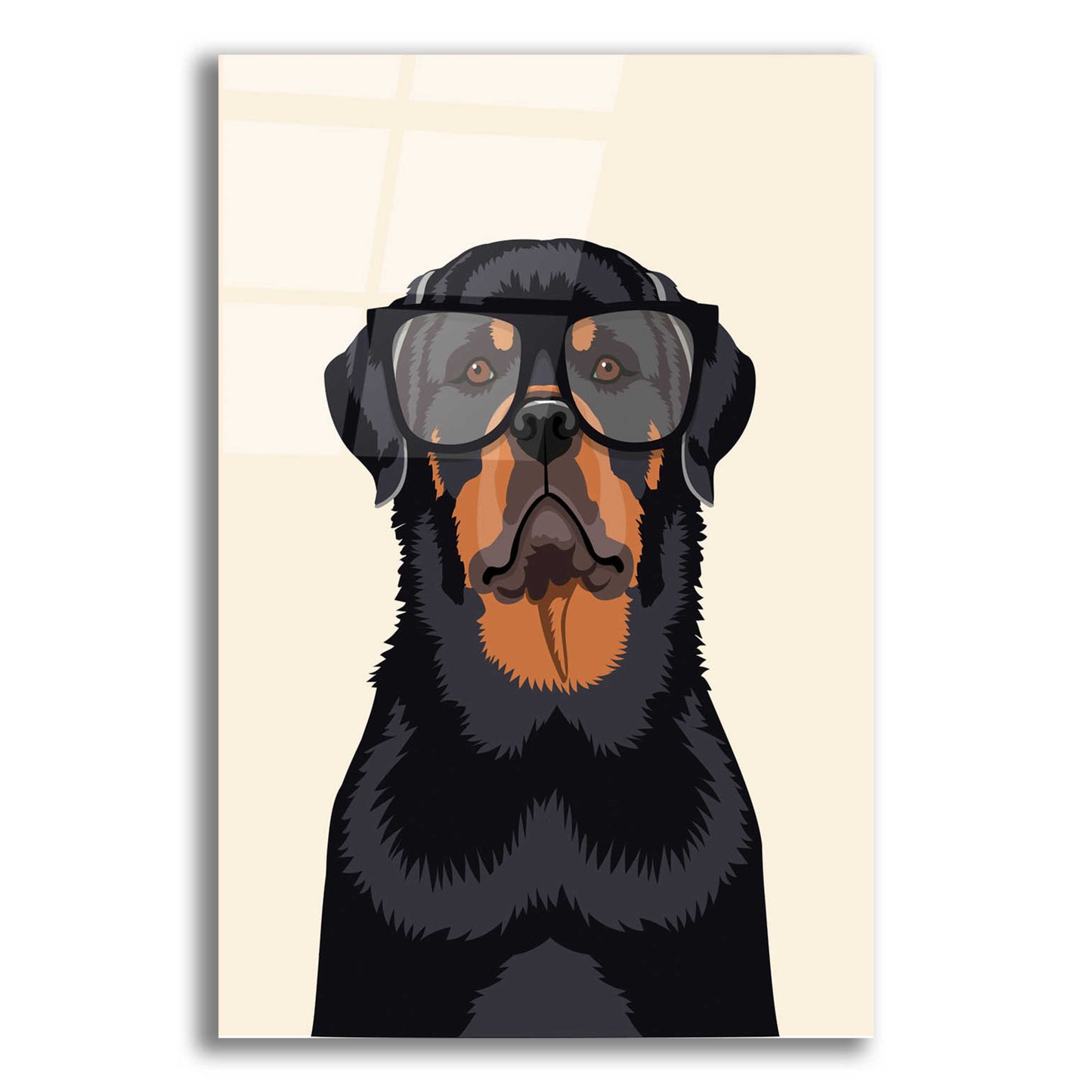 Epic Art 'Rottie Tan' by Debbie Gray, Acrylic Glass Wall Art