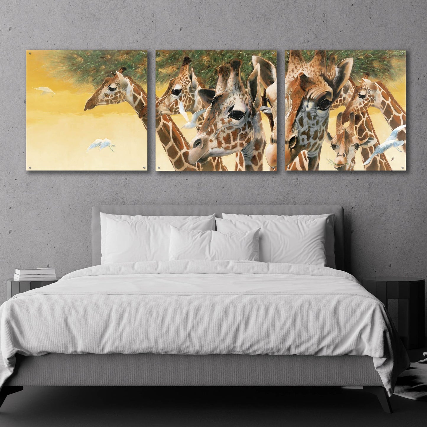 Epic Art 'A Walk in the Sun' by Durwood Coffey, Acrylic Glass Wall Art, 3 Piece Set,108x36