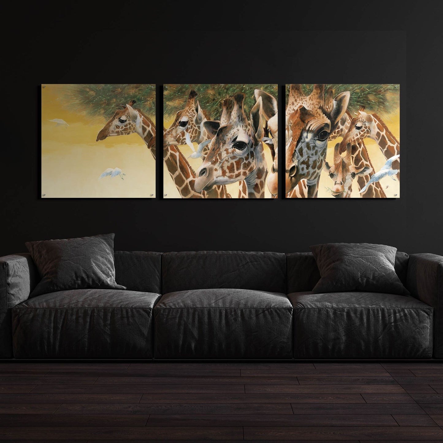 Epic Art 'A Walk in the Sun' by Durwood Coffey, Acrylic Glass Wall Art, 3 Piece Set,108x36