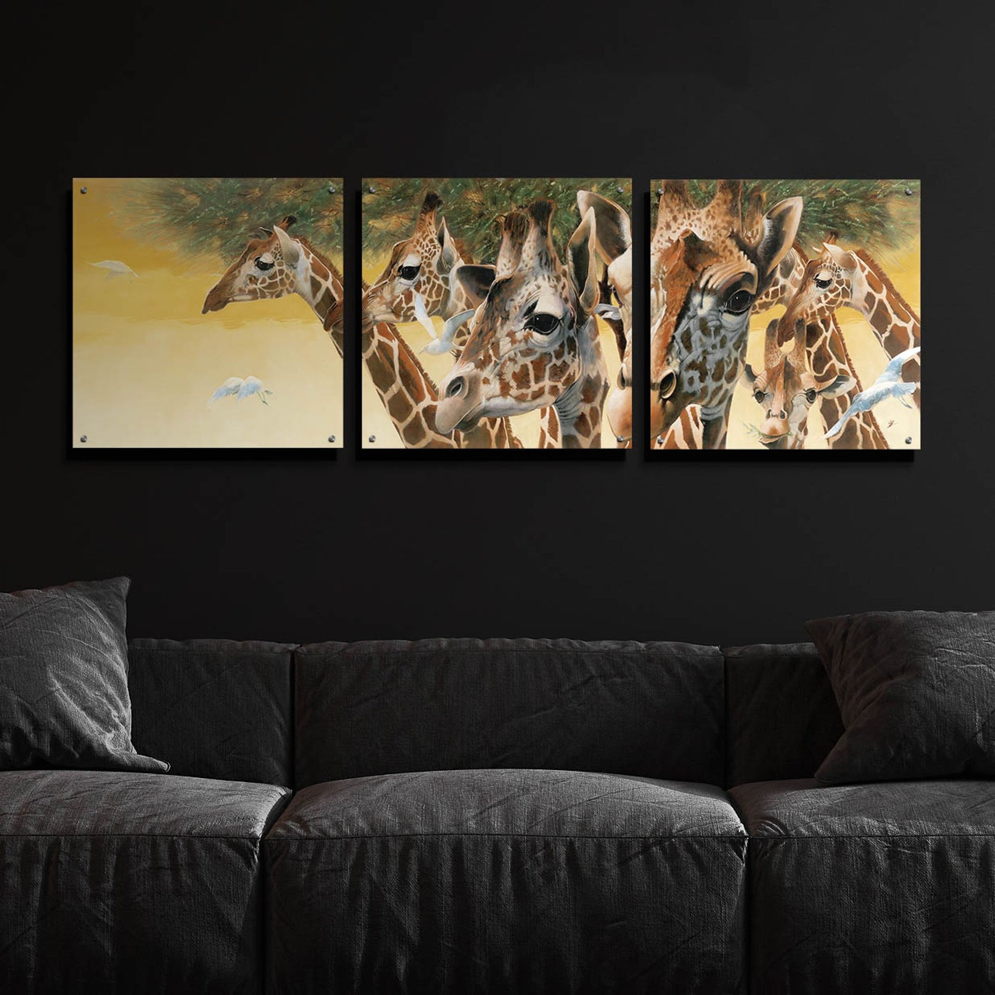 Epic Art 'A Walk in the Sun' by Durwood Coffey, Acrylic Glass Wall Art, 3 Piece Set,72x24