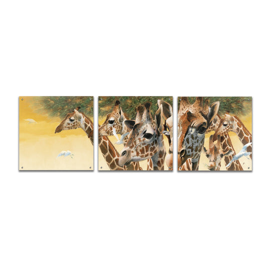 Epic Art 'A Walk in the Sun' by Durwood Coffey, Acrylic Glass Wall Art, 3 Piece Set