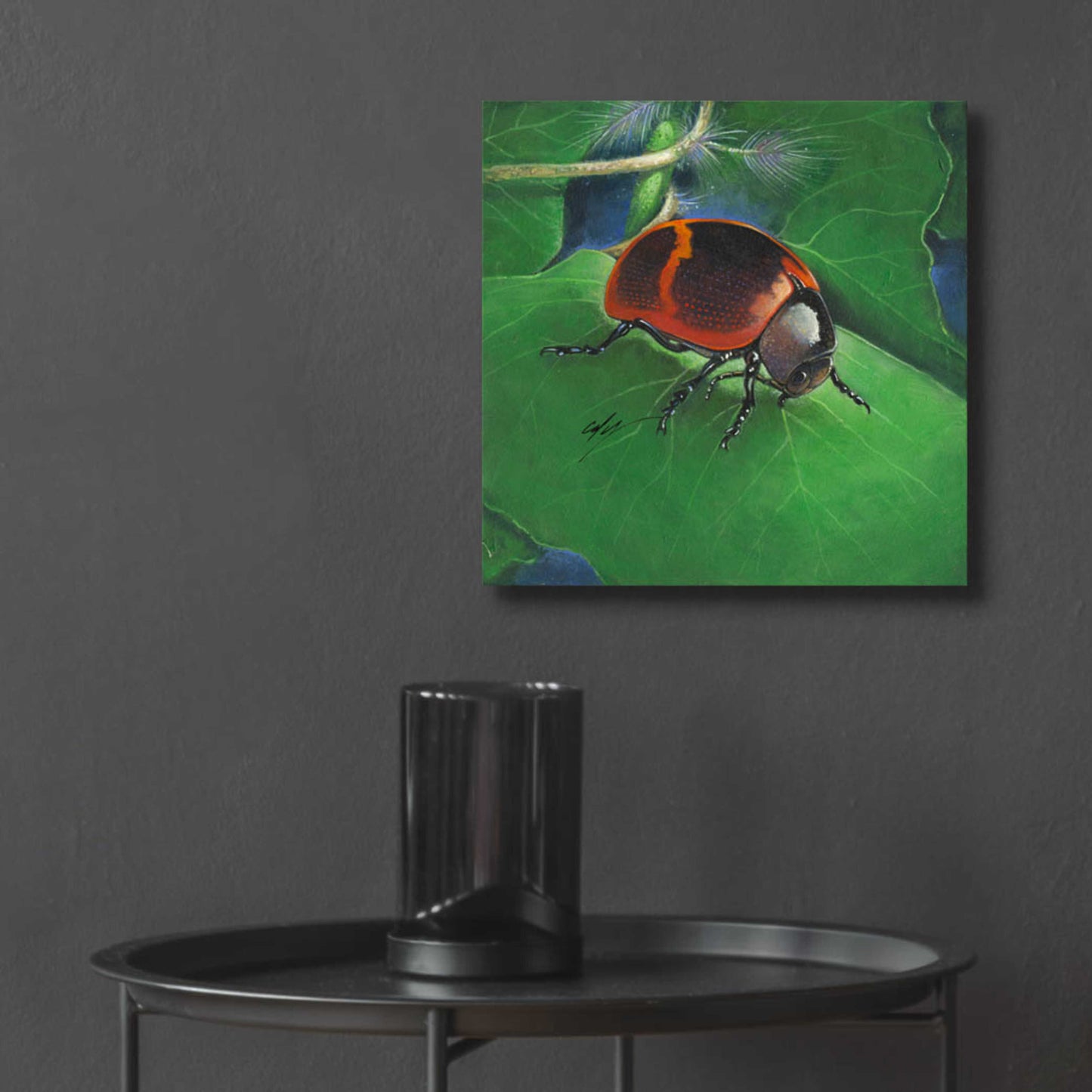 Epic Art 'Beetle' by Durwood Coffey, Acrylic Glass Wall Art,12x12