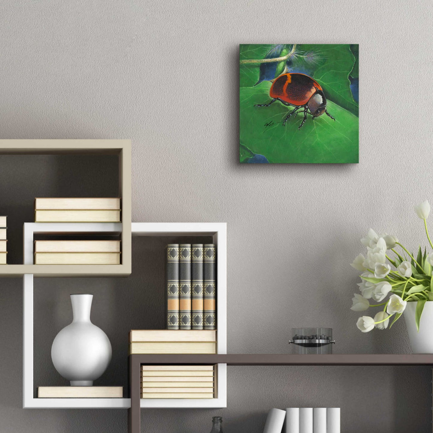 Epic Art 'Beetle' by Durwood Coffey, Acrylic Glass Wall Art,12x12