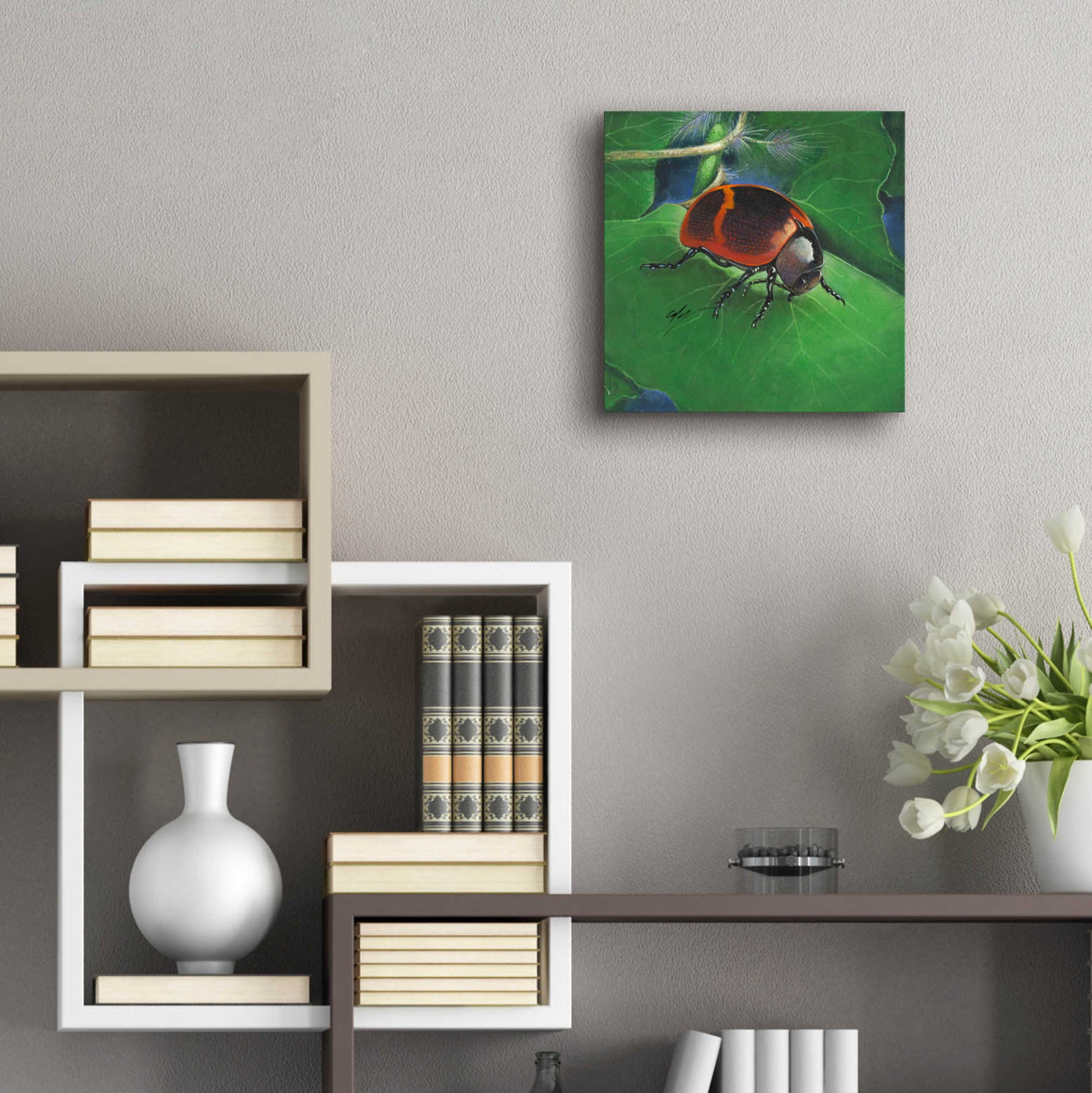 Epic Art 'Beetle' by Durwood Coffey, Acrylic Glass Wall Art,12x12