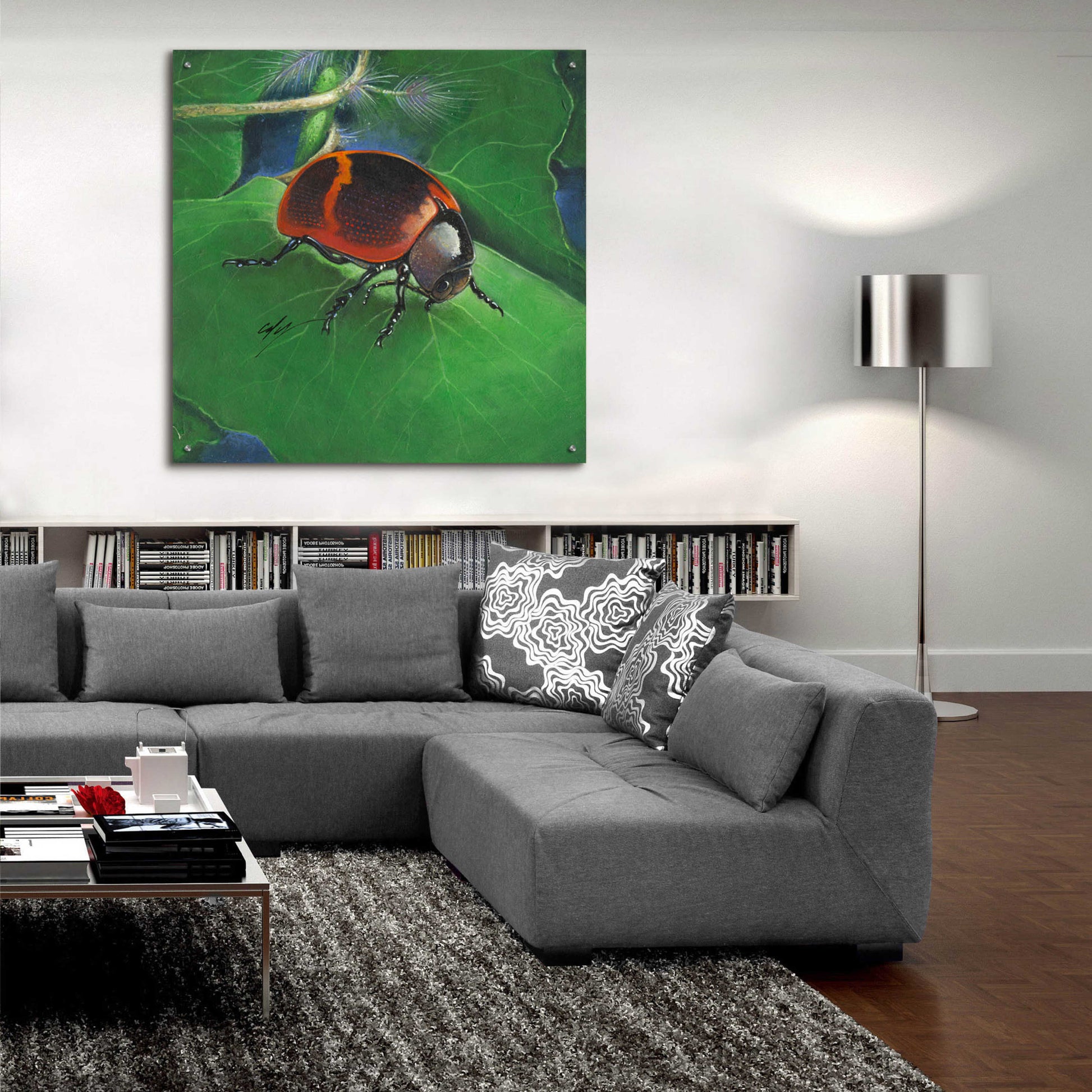 Epic Art 'Beetle' by Durwood Coffey, Acrylic Glass Wall Art,36x36