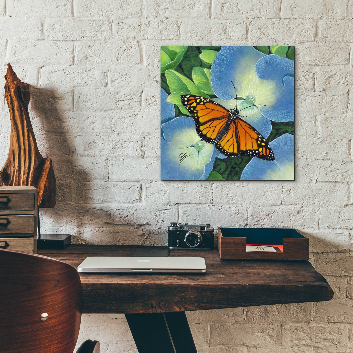 Epic Art 'Butterfly' by Durwood Coffey, Acrylic Glass Wall Art,12x12