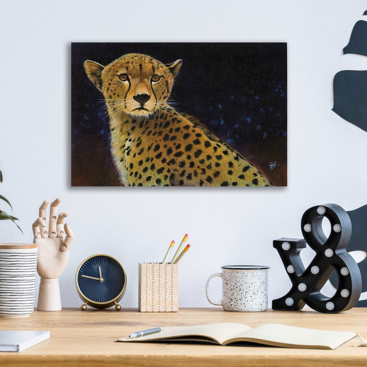 Epic Art 'Cheetah' by Durwood Coffey, Acrylic Glass Wall Art,16x12