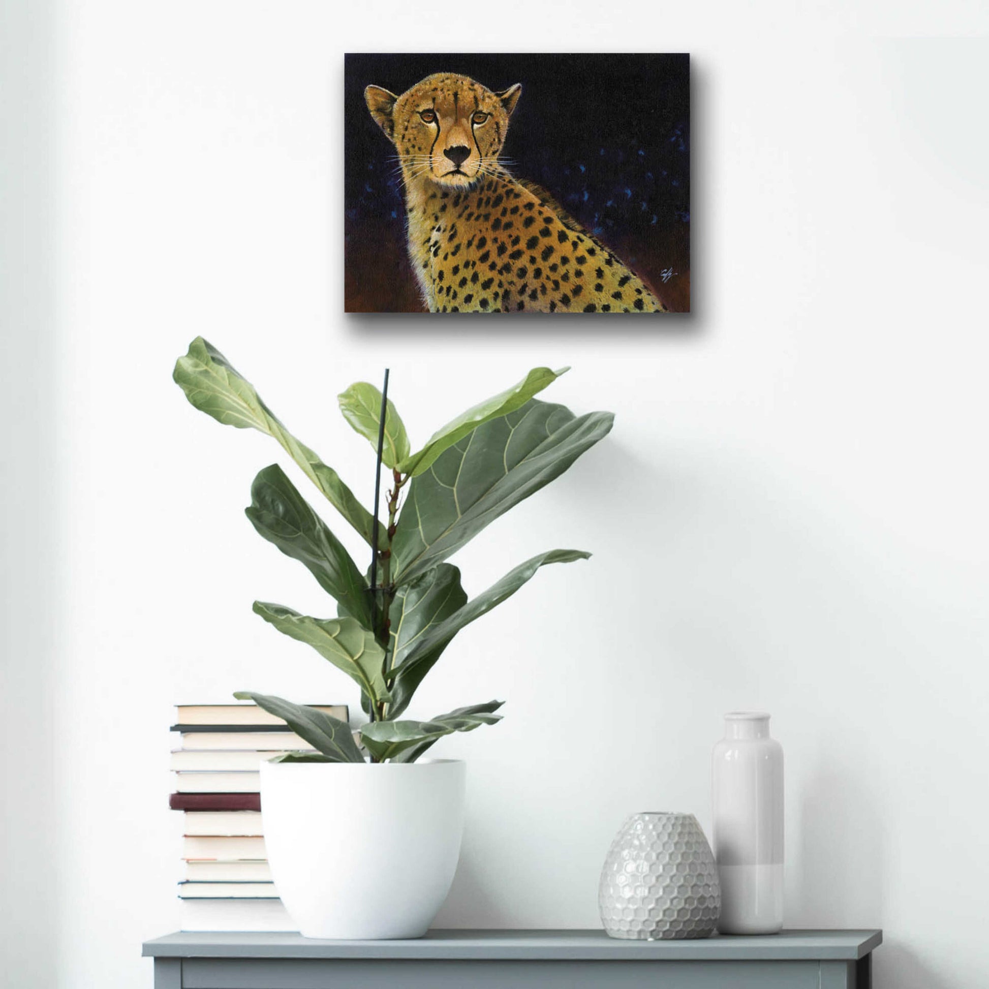 Epic Art 'Cheetah' by Durwood Coffey, Acrylic Glass Wall Art,16x12