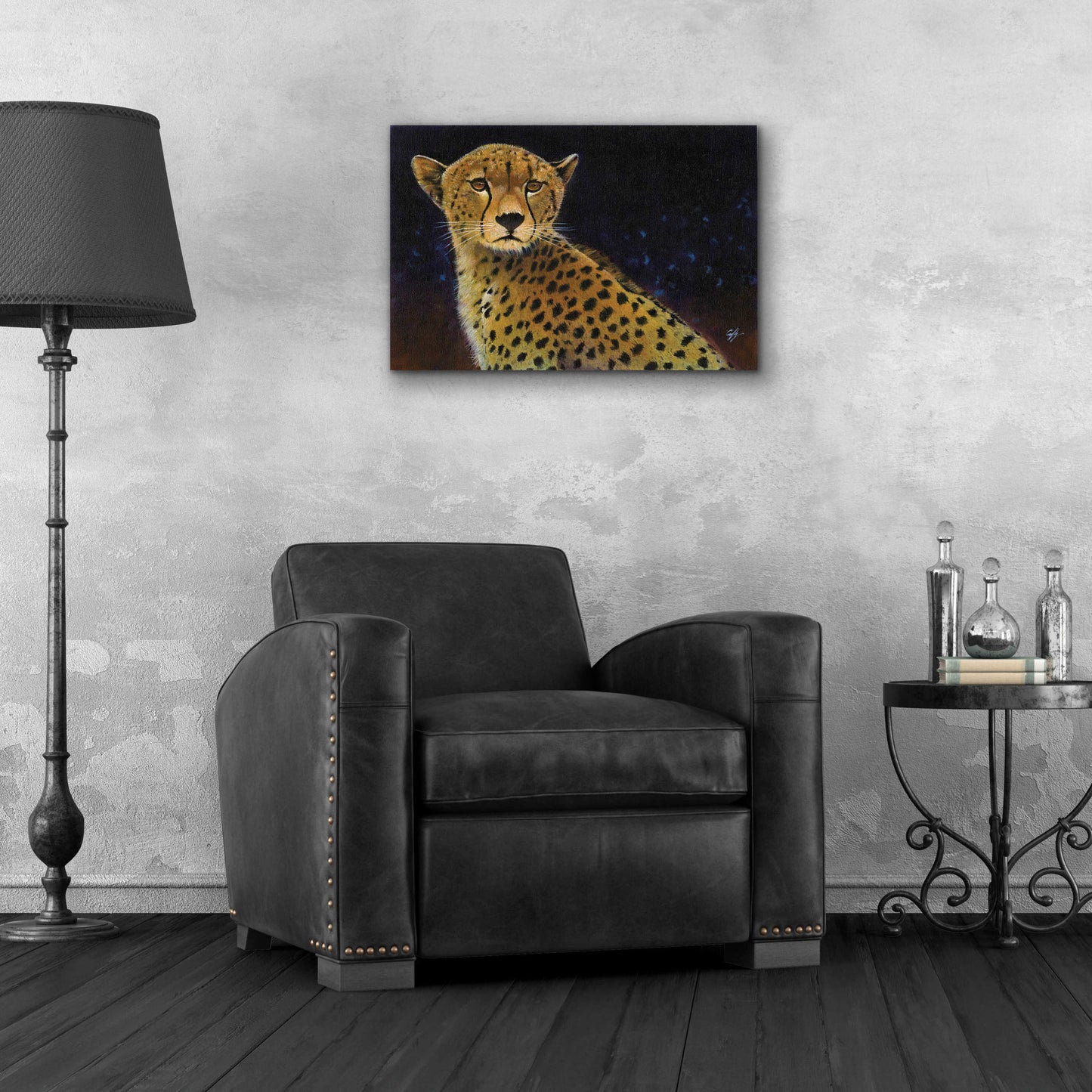 Epic Art 'Cheetah' by Durwood Coffey, Acrylic Glass Wall Art,24x16