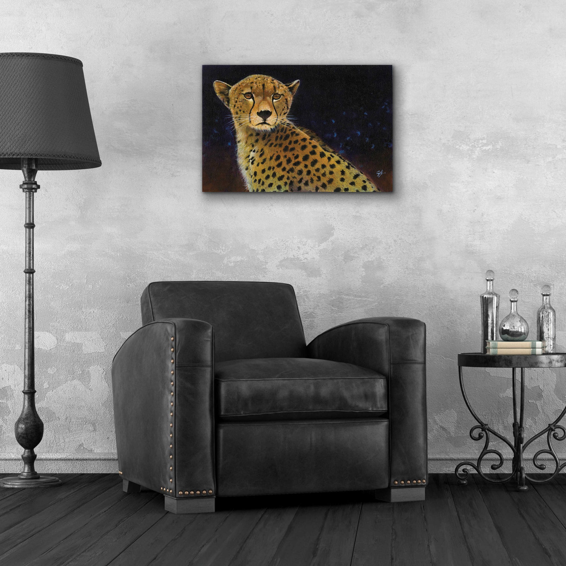 Epic Art 'Cheetah' by Durwood Coffey, Acrylic Glass Wall Art,24x16