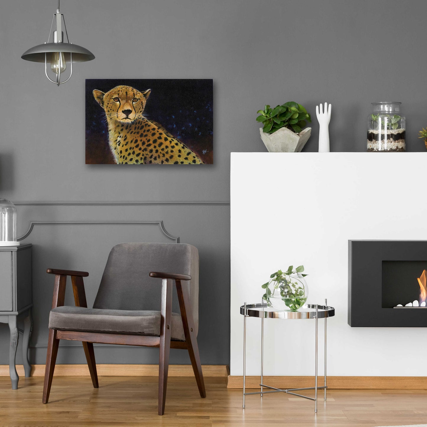 Epic Art 'Cheetah' by Durwood Coffey, Acrylic Glass Wall Art,24x16