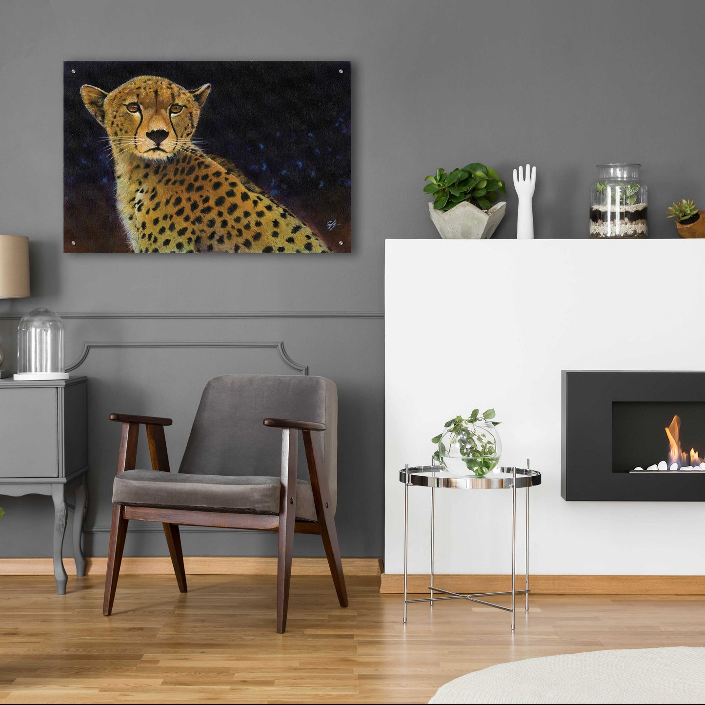 Epic Art 'Cheetah' by Durwood Coffey, Acrylic Glass Wall Art,36x24