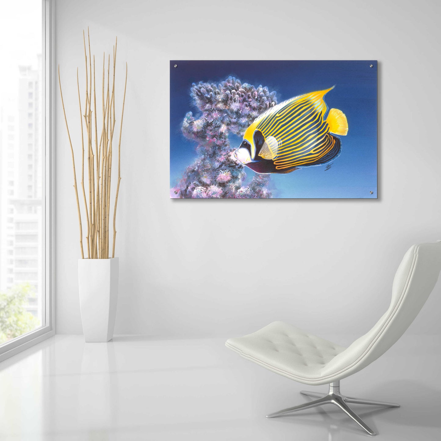 Epic Art 'Emperor Angel' by Durwood Coffey, Acrylic Glass Wall Art,36x24