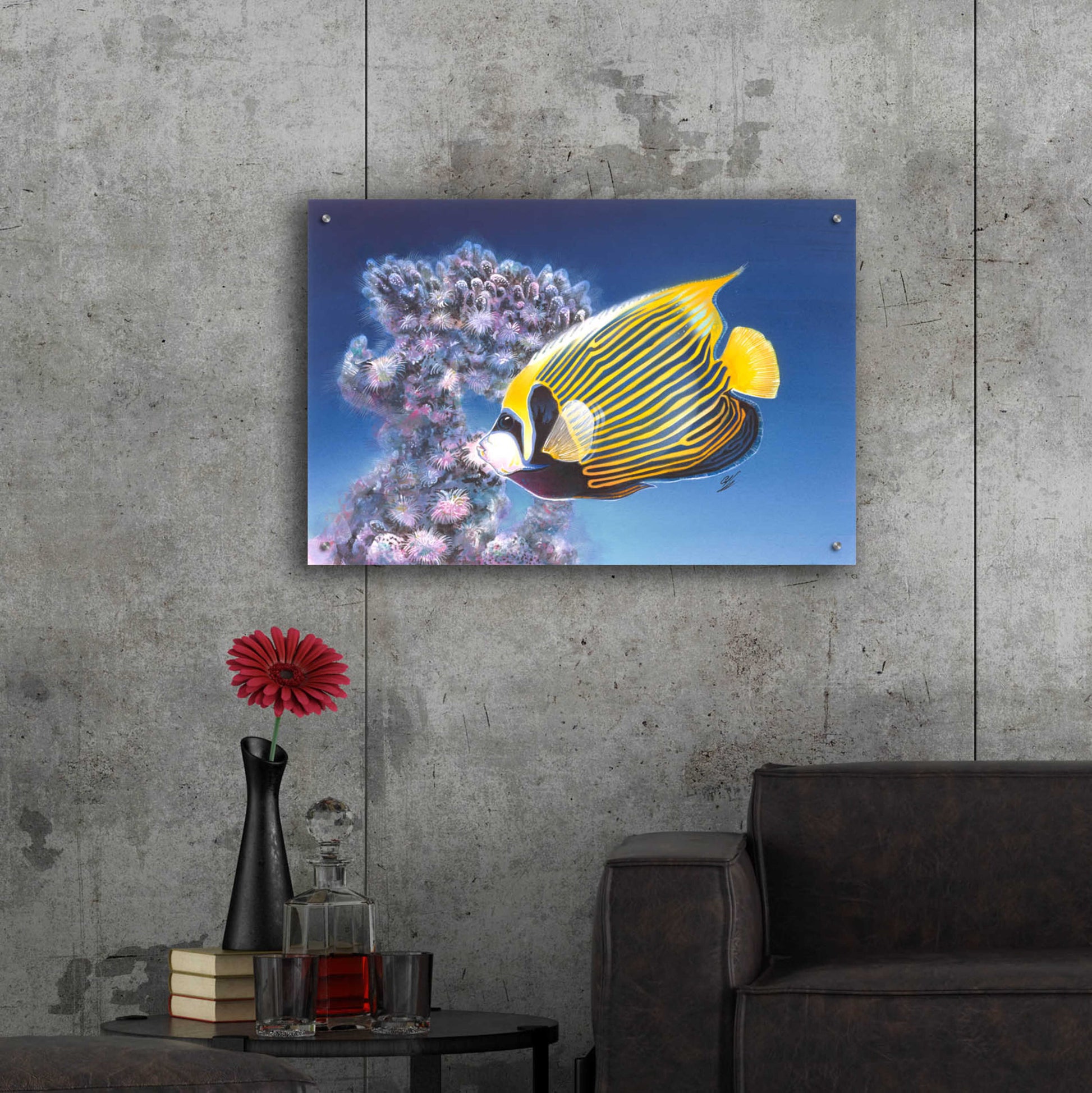 Epic Art 'Emperor Angel' by Durwood Coffey, Acrylic Glass Wall Art,36x24