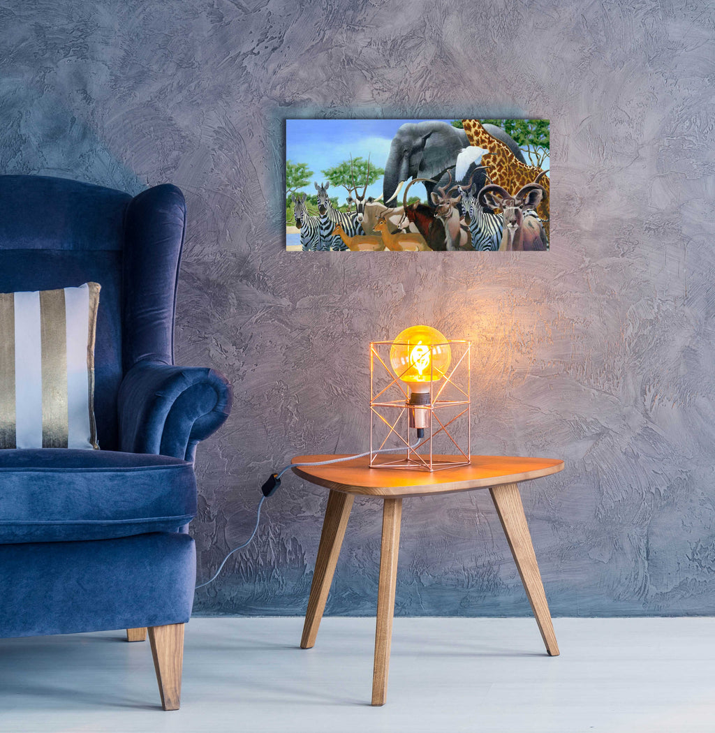 Epic Art 'Gathering' by Durwood Coffey, Acrylic Glass Wall Art,24x12