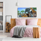 Epic Art 'Gathering' by Durwood Coffey, Acrylic Glass Wall Art,48x24