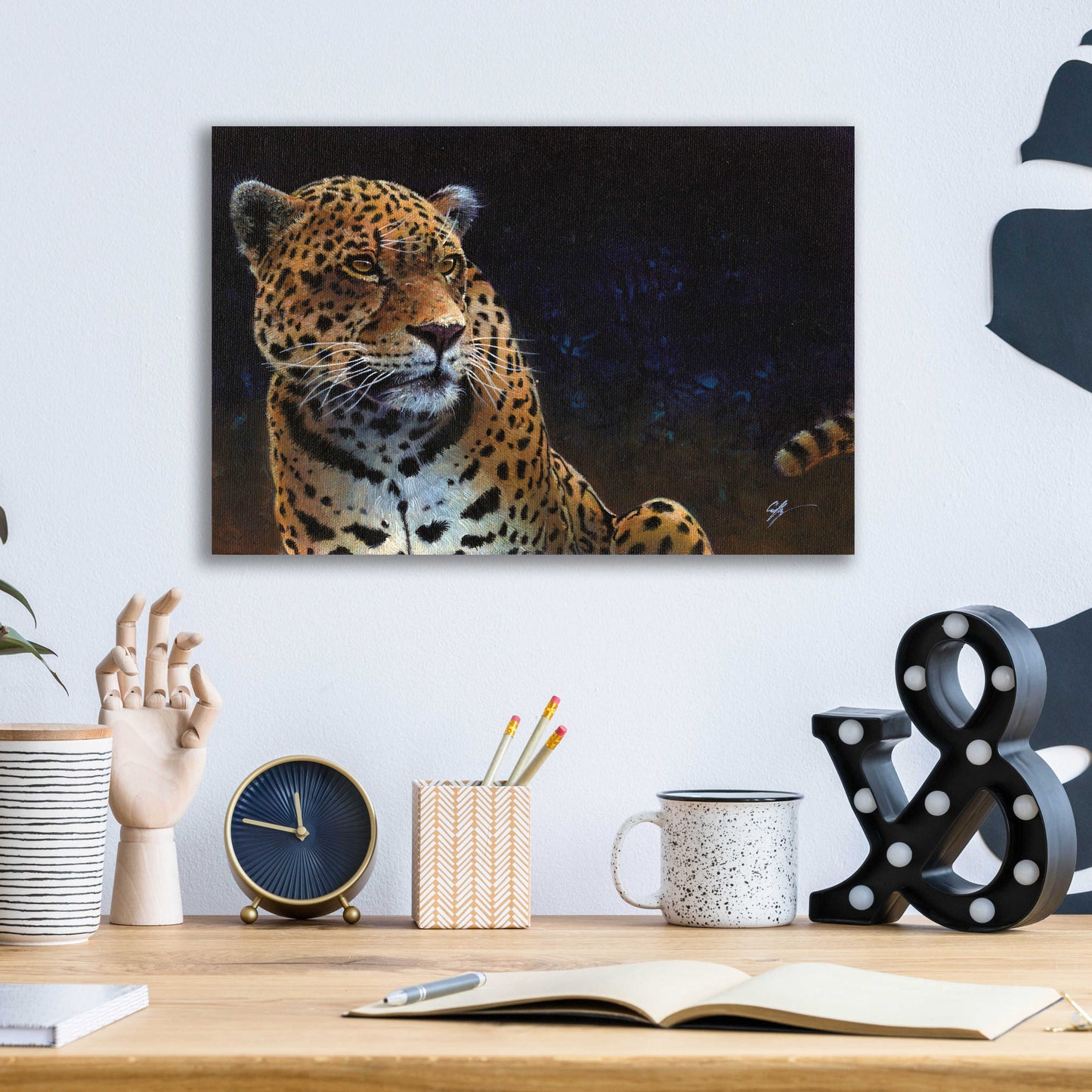 Epic Art 'Jaguar' by Durwood Coffey, Acrylic Glass Wall Art,16x12