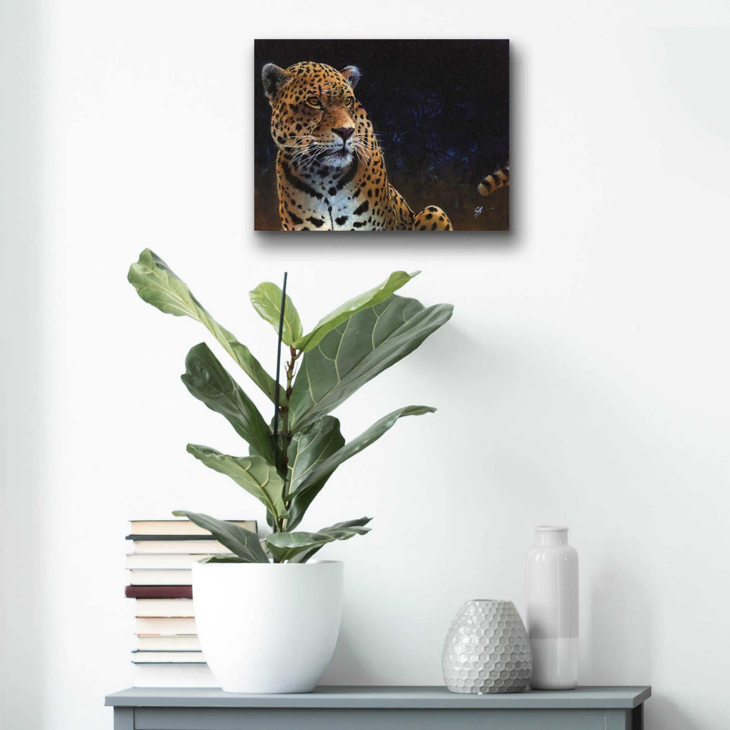 Epic Art 'Jaguar' by Durwood Coffey, Acrylic Glass Wall Art,16x12