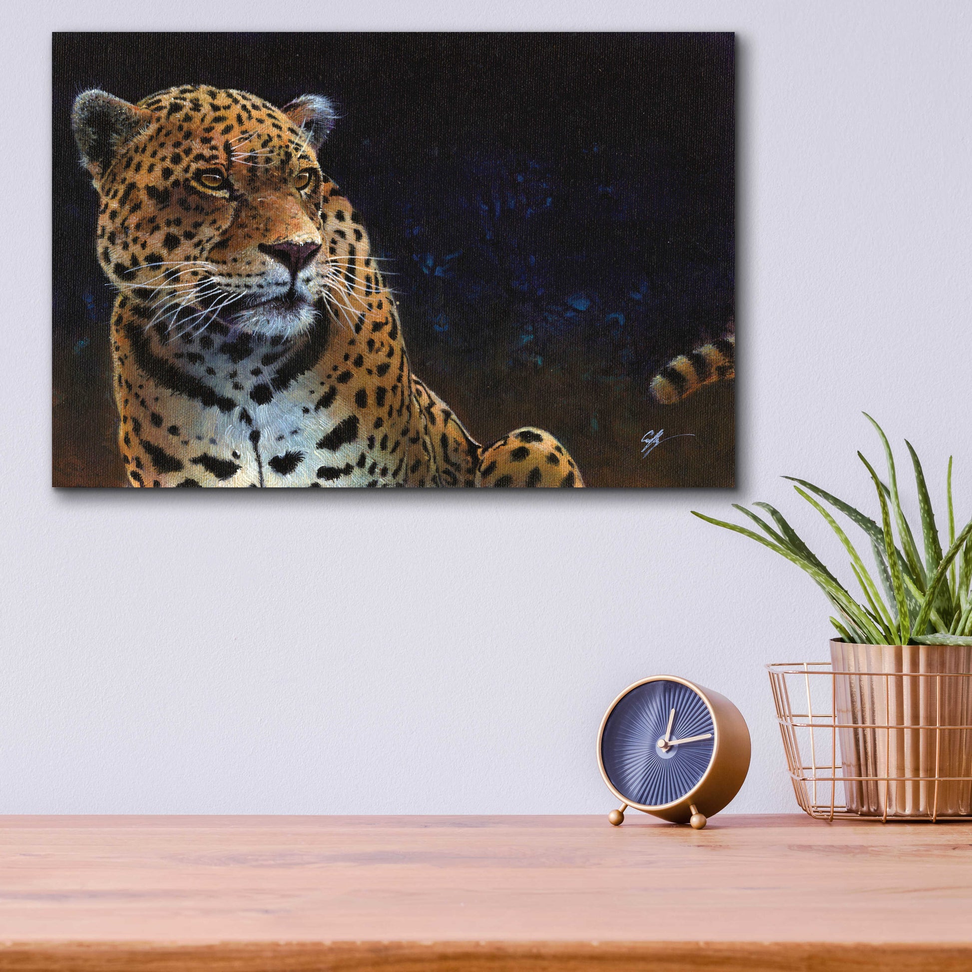 Epic Art 'Jaguar' by Durwood Coffey, Acrylic Glass Wall Art,16x12