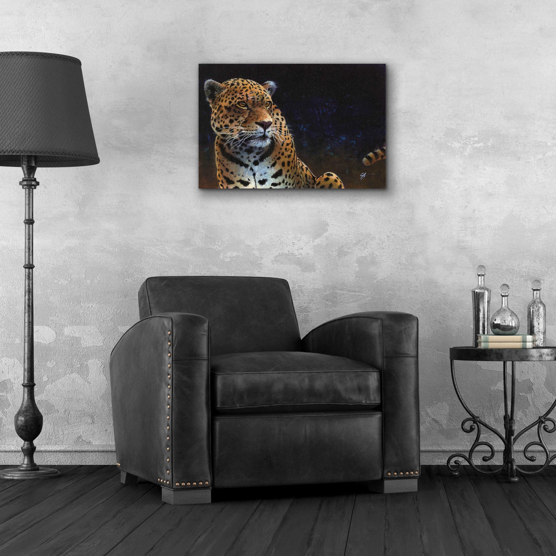 Epic Art 'Jaguar' by Durwood Coffey, Acrylic Glass Wall Art,24x16