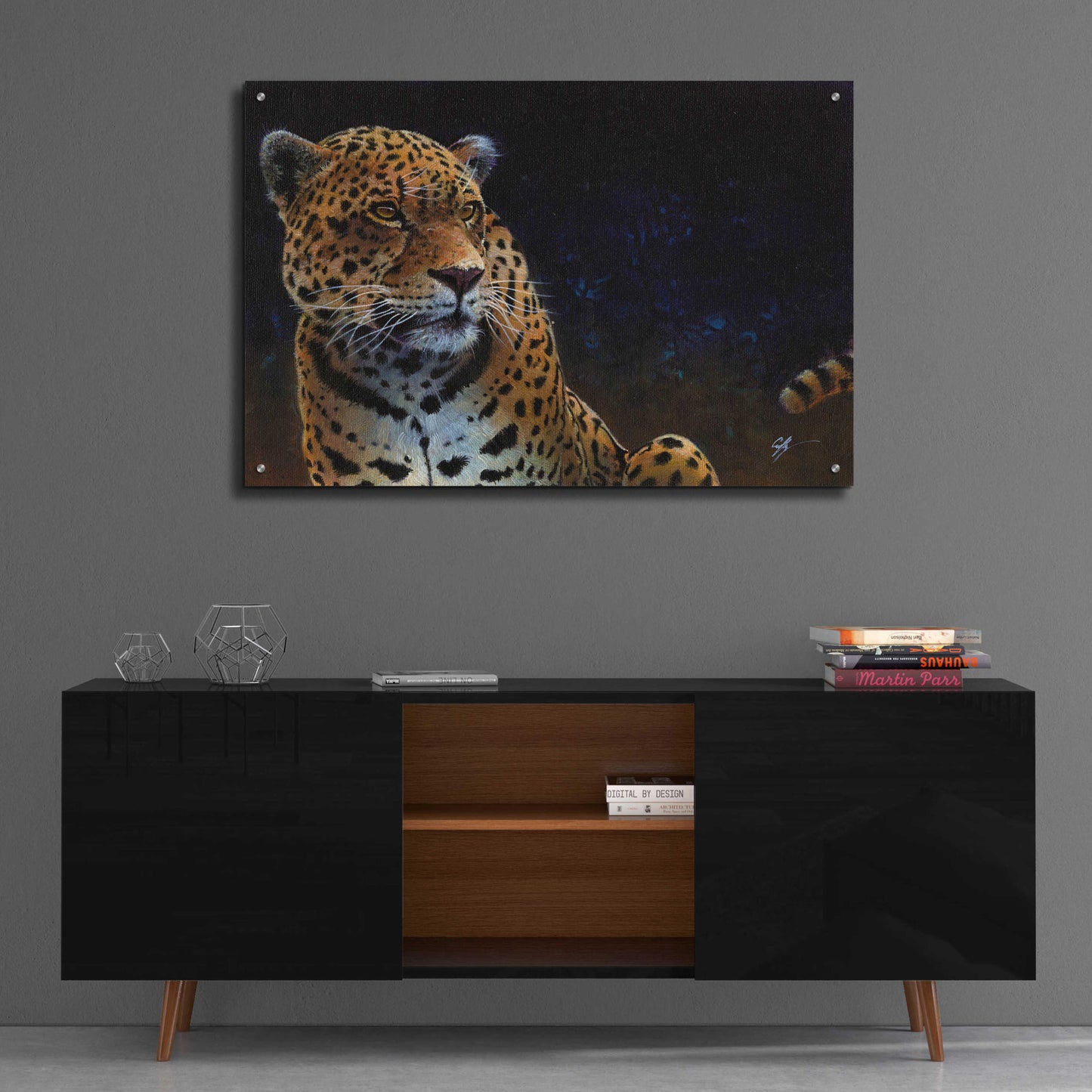 Epic Art 'Jaguar' by Durwood Coffey, Acrylic Glass Wall Art,36x24