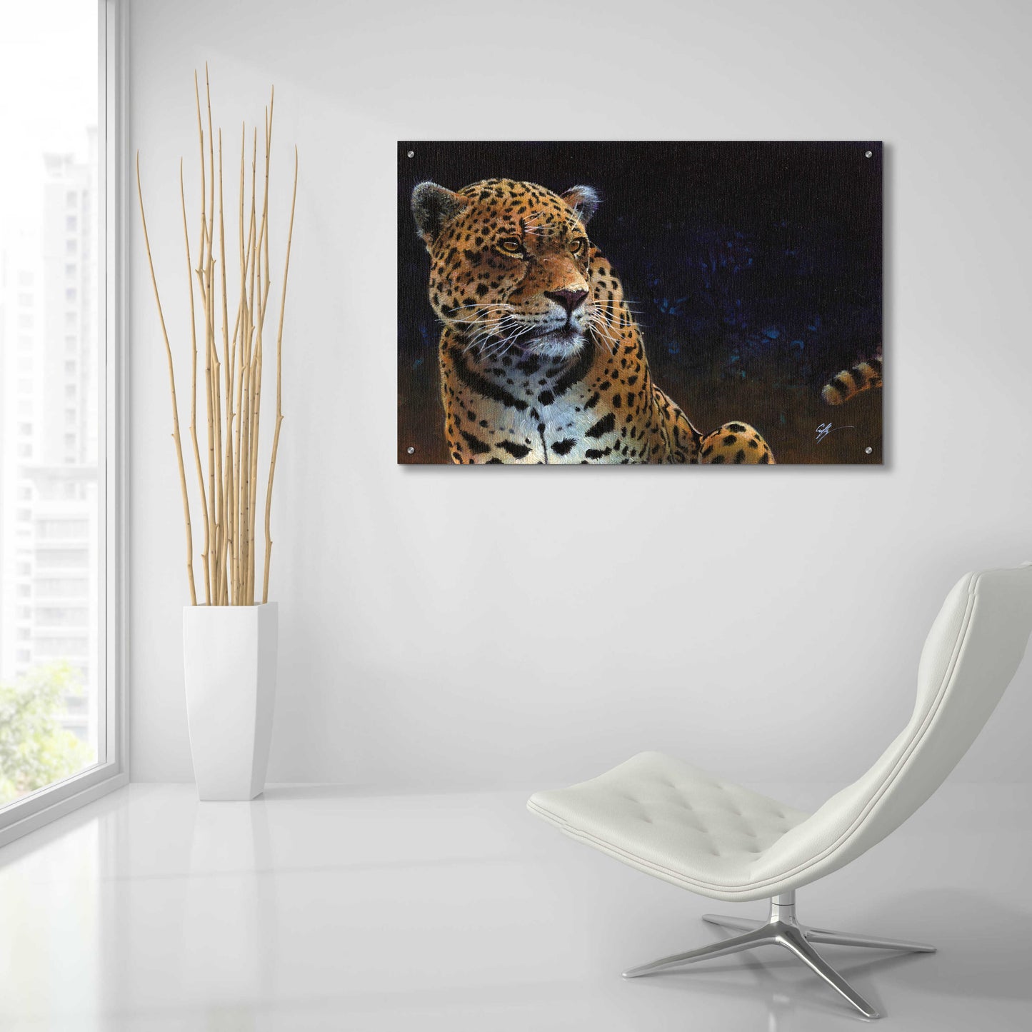 Epic Art 'Jaguar' by Durwood Coffey, Acrylic Glass Wall Art,36x24