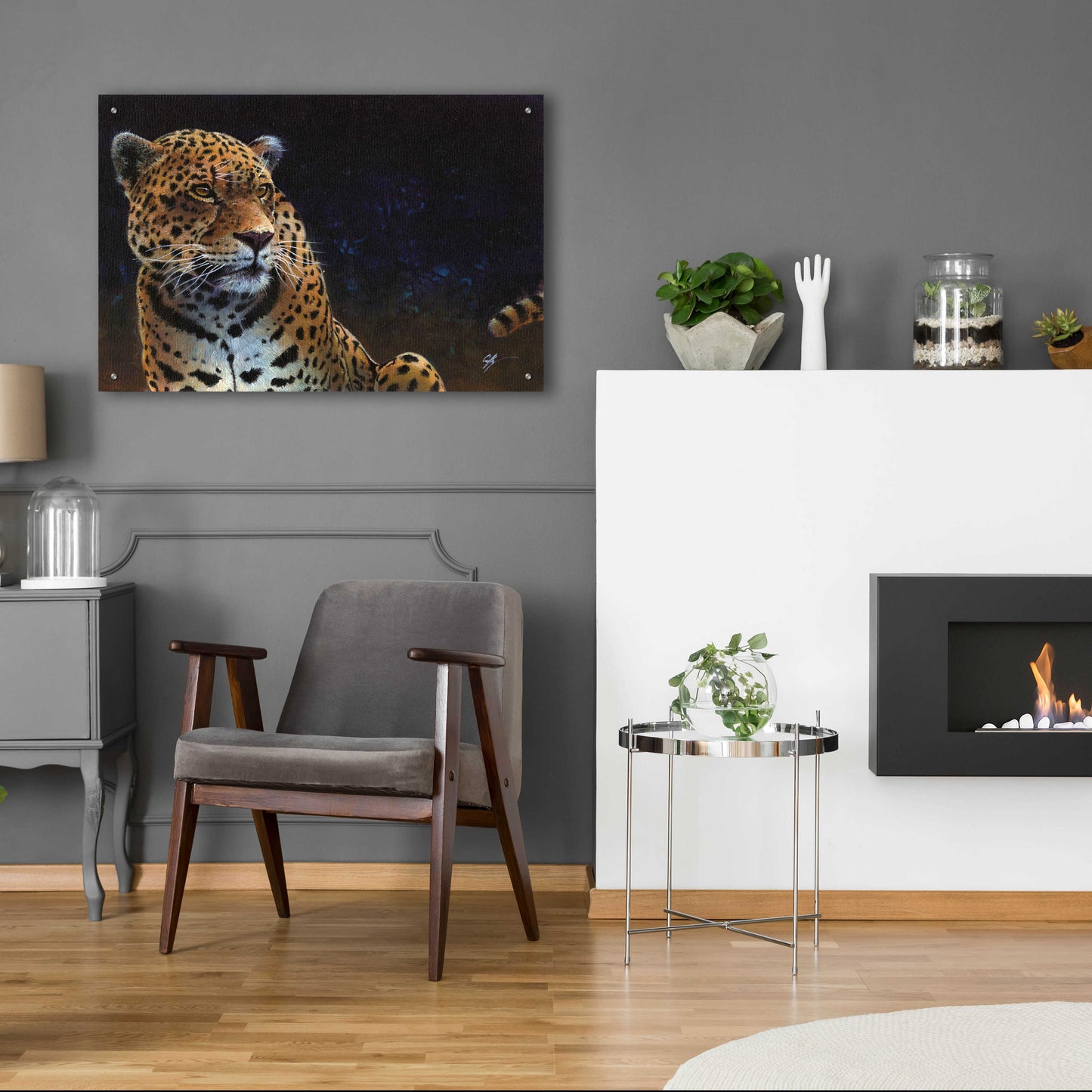 Epic Art 'Jaguar' by Durwood Coffey, Acrylic Glass Wall Art,36x24