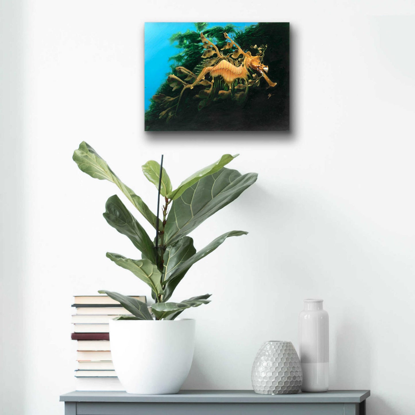 Epic Art 'Leafly Sea Dragon' by Durwood Coffey, Acrylic Glass Wall Art,16x12