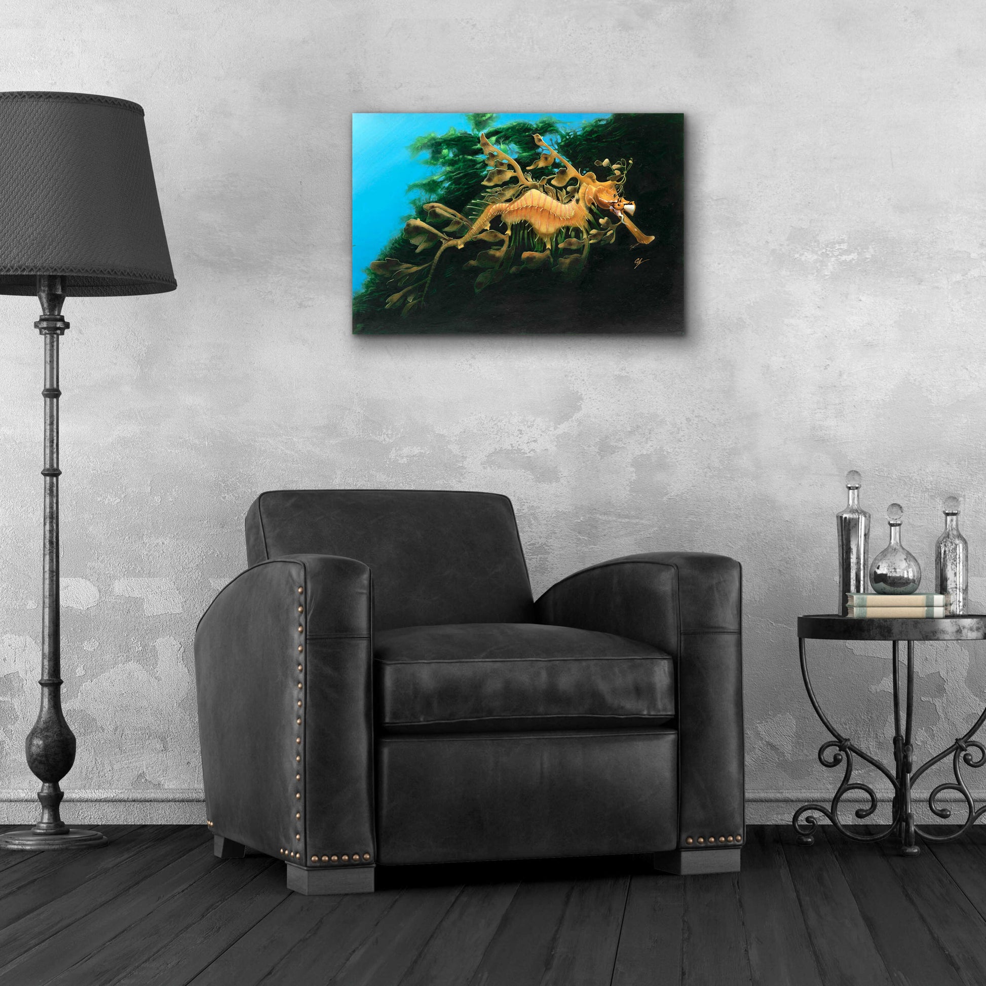 Epic Art 'Leafly Sea Dragon' by Durwood Coffey, Acrylic Glass Wall Art,24x16