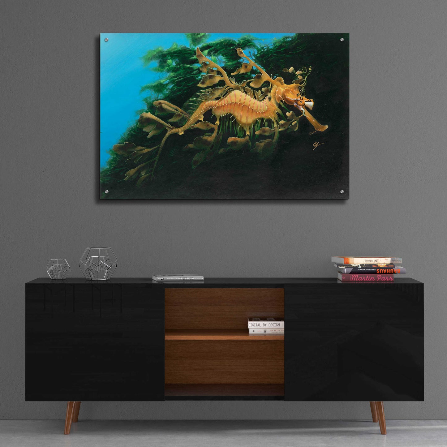 Epic Art 'Leafly Sea Dragon' by Durwood Coffey, Acrylic Glass Wall Art,36x24