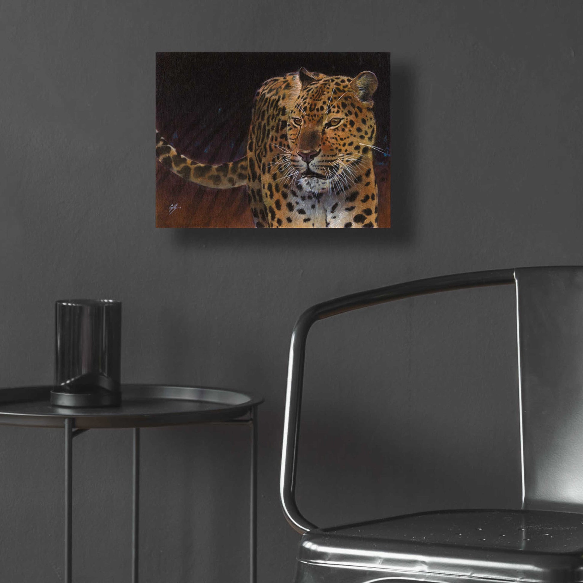 Epic Art 'Leopard' by Durwood Coffey, Acrylic Glass Wall Art,16x12