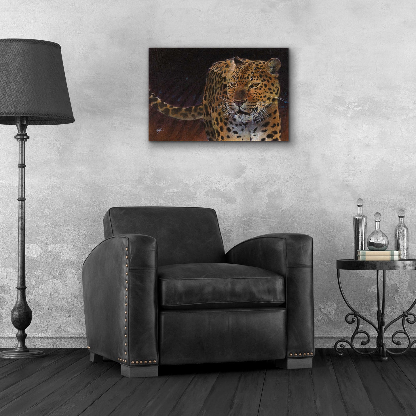 Epic Art 'Leopard' by Durwood Coffey, Acrylic Glass Wall Art,24x16