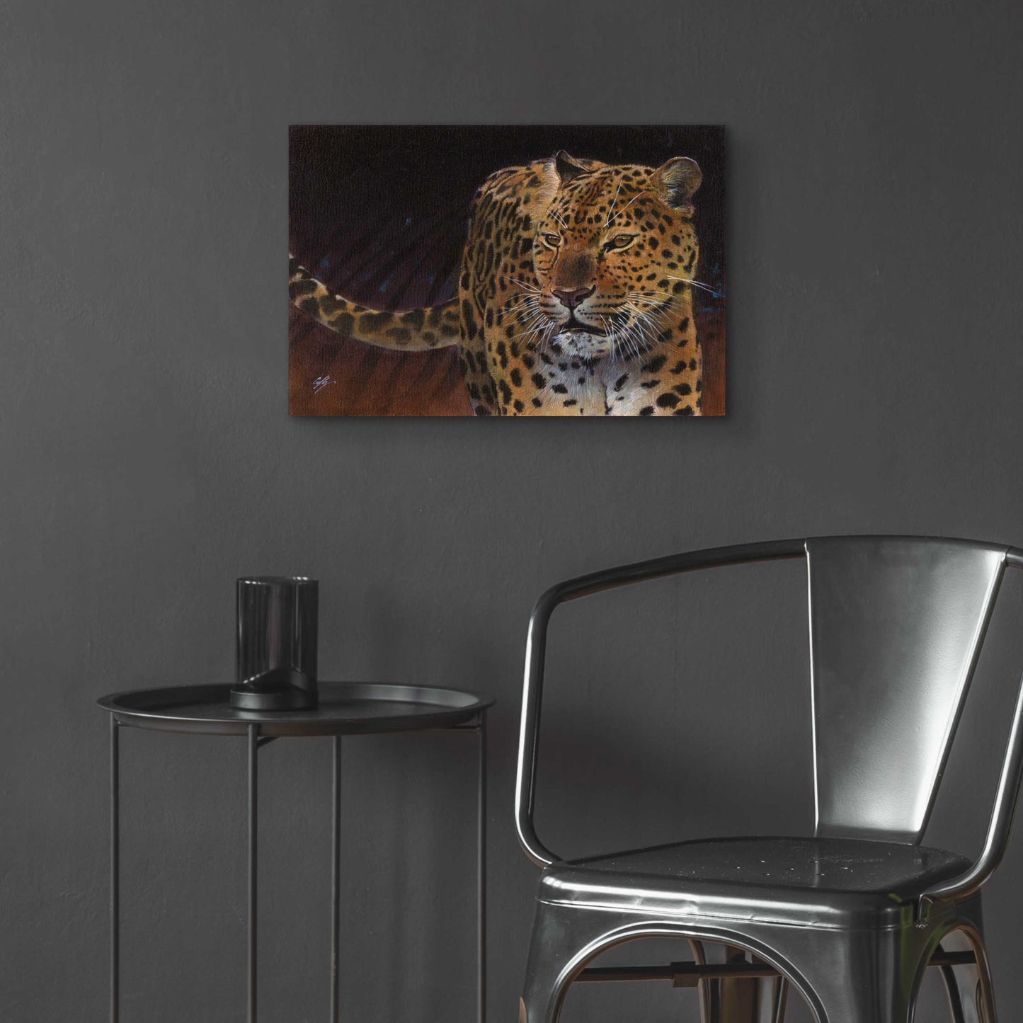 Epic Art 'Leopard' by Durwood Coffey, Acrylic Glass Wall Art,24x16